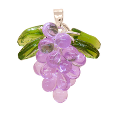 Lavender Jelly Necklace in Silver