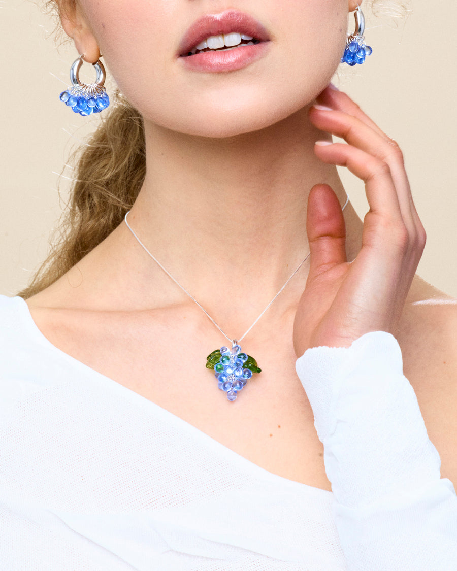 Blueberry Jelly Necklace in Silver