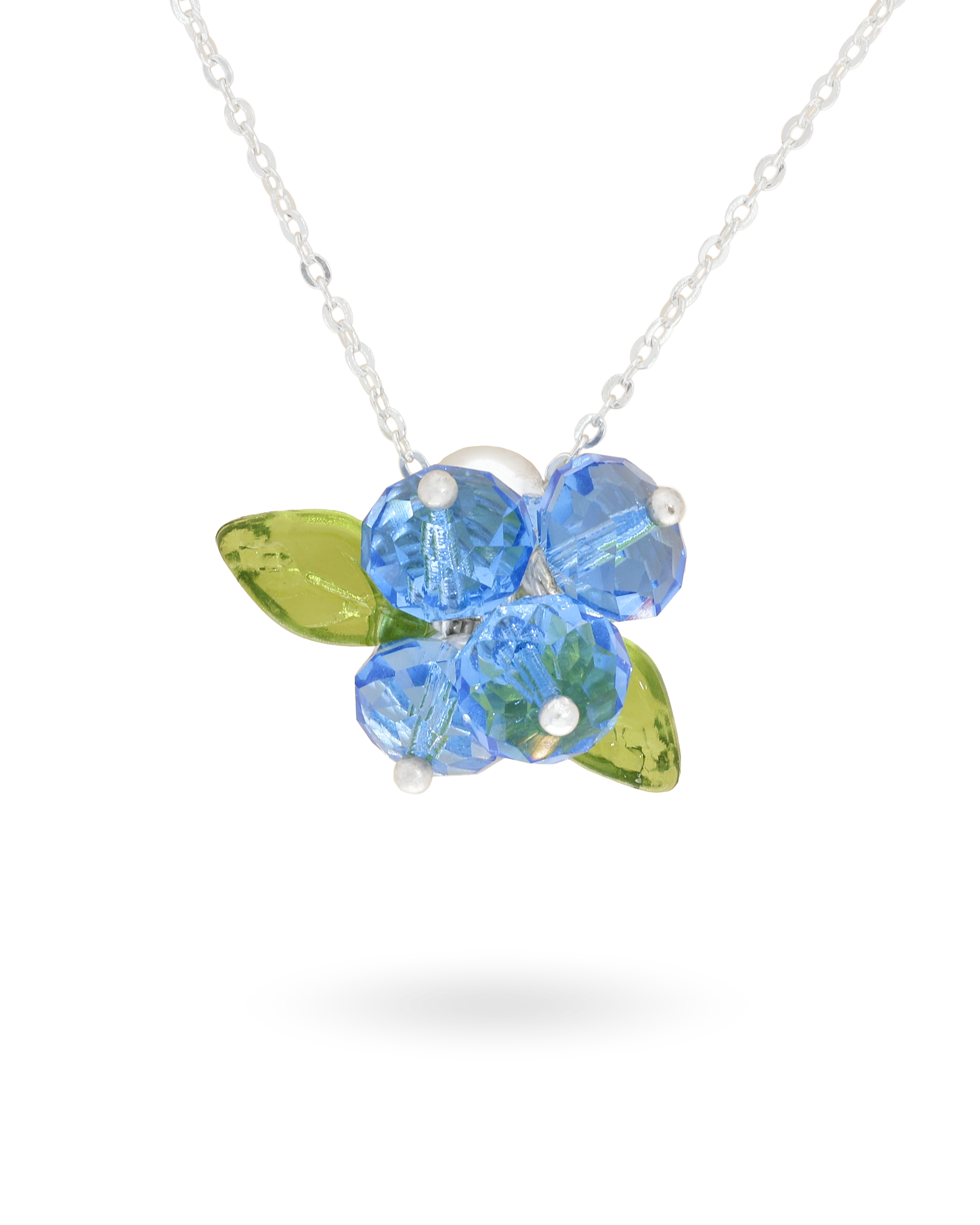 Blueberry Romance Necklace in Silver