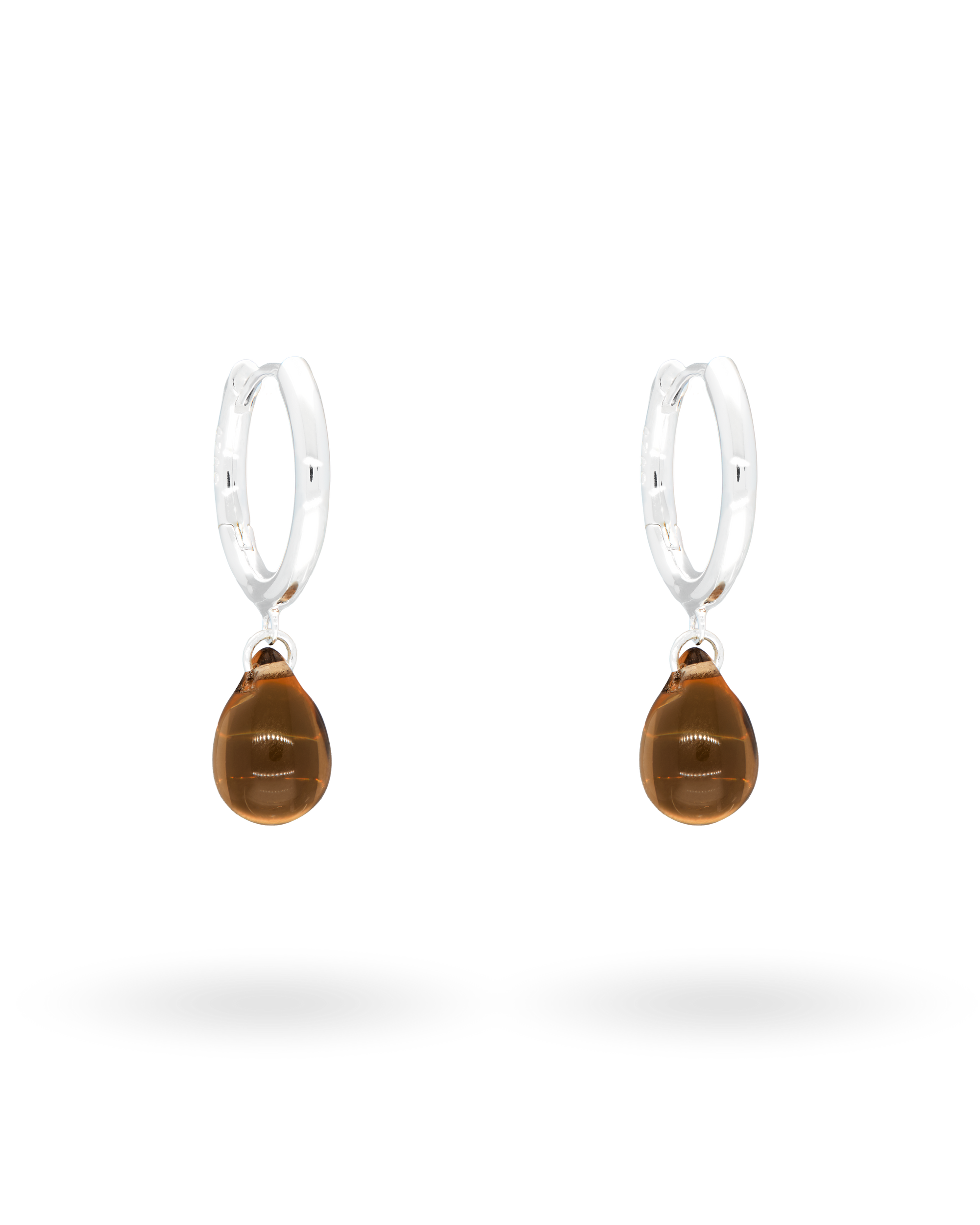 Sugar Drop Choco Earrings in Silver