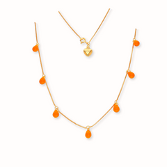 Fuzzy Peach Necklace