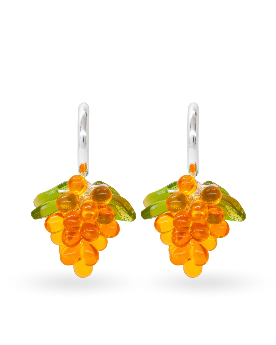 Apricot Jelly Earrings in Silver