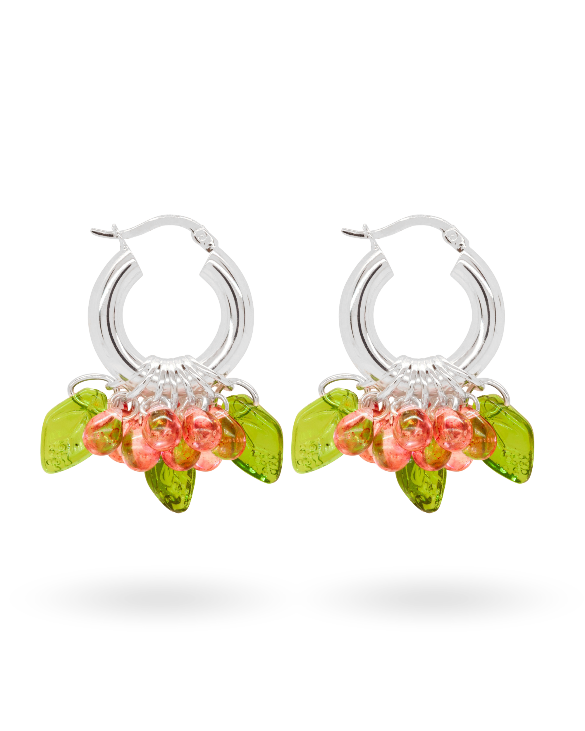 Cranberry Queen Earrings in Silver