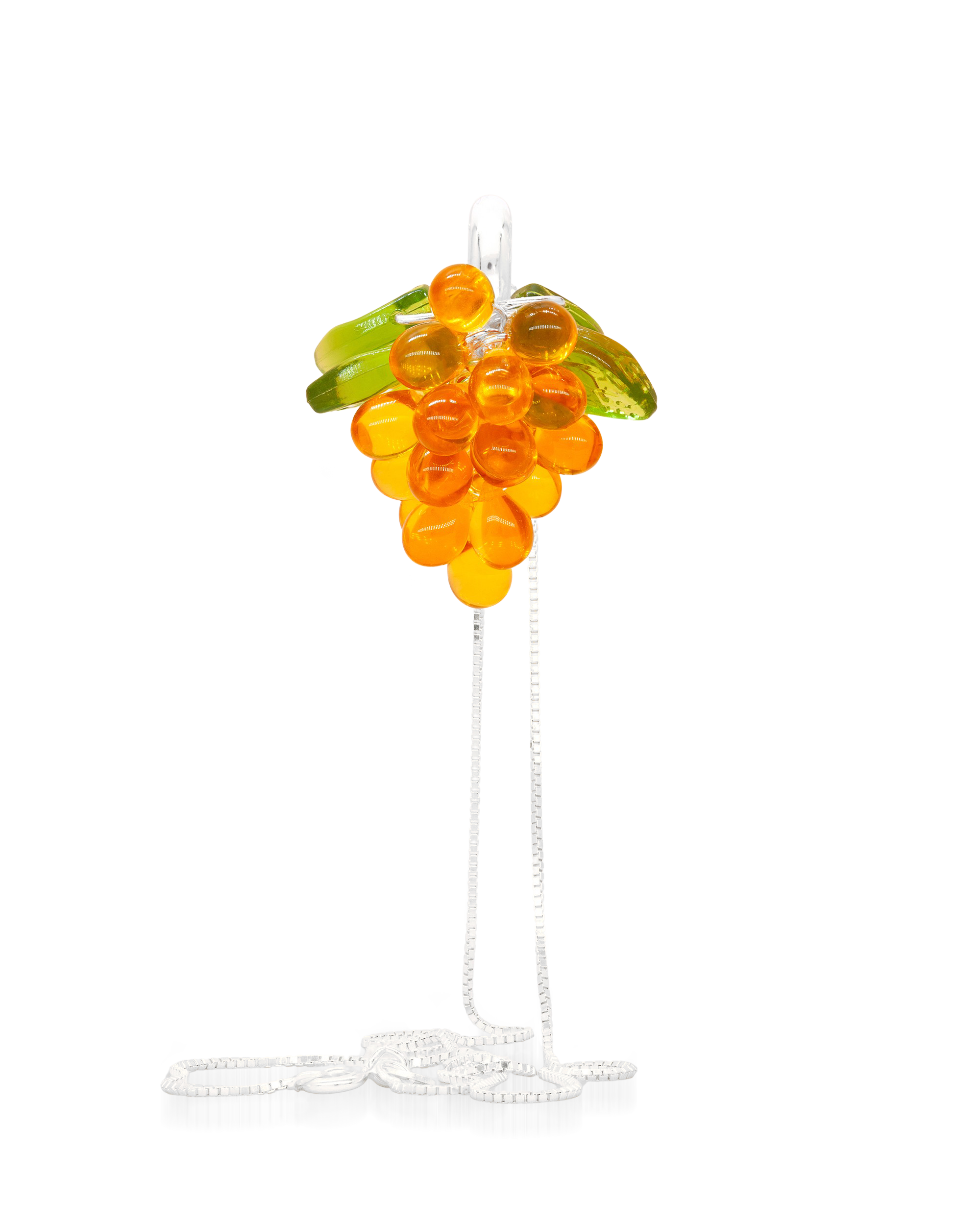 Apricot Jelly Necklace in Silver