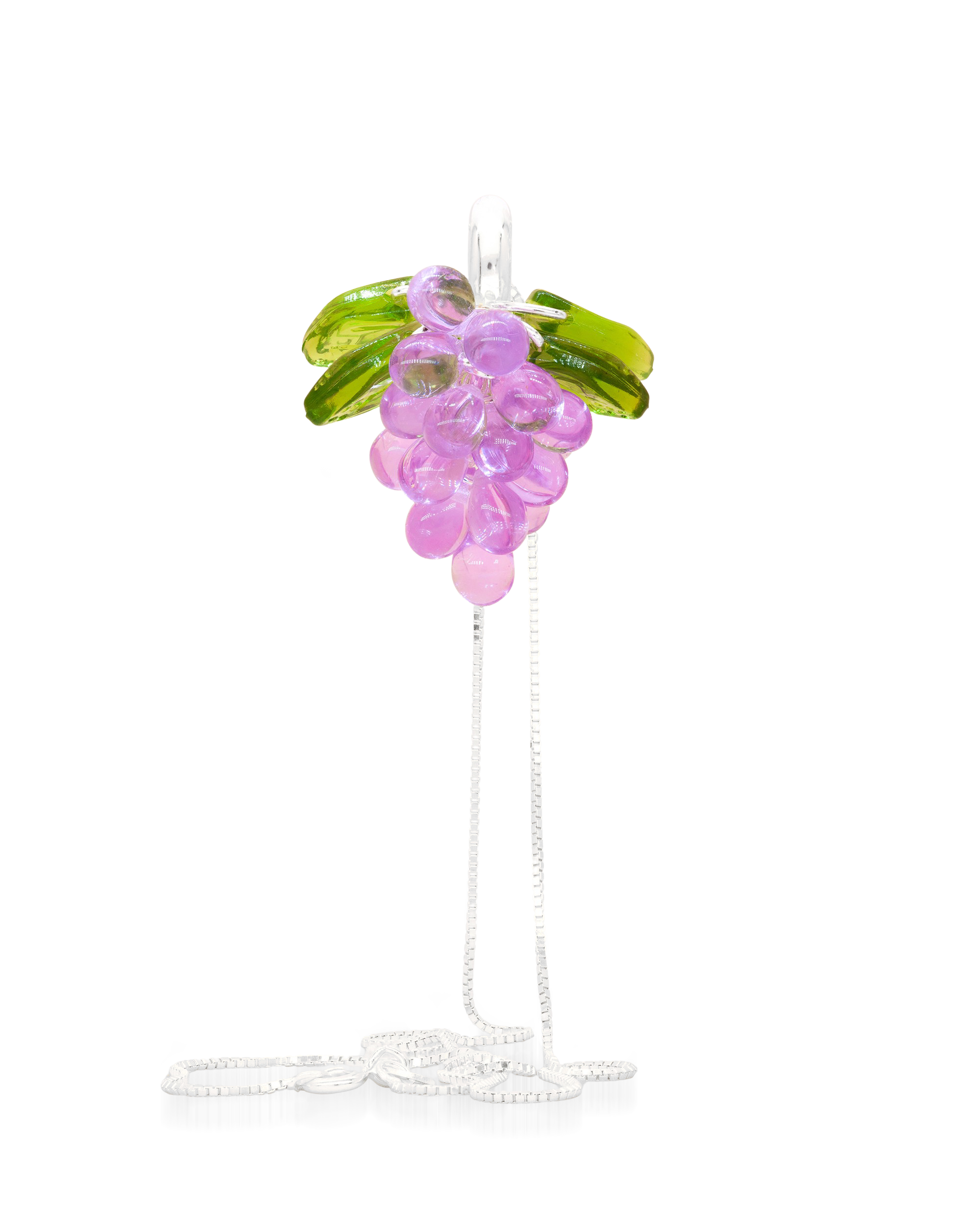 Lavender Jelly Necklace in Silver
