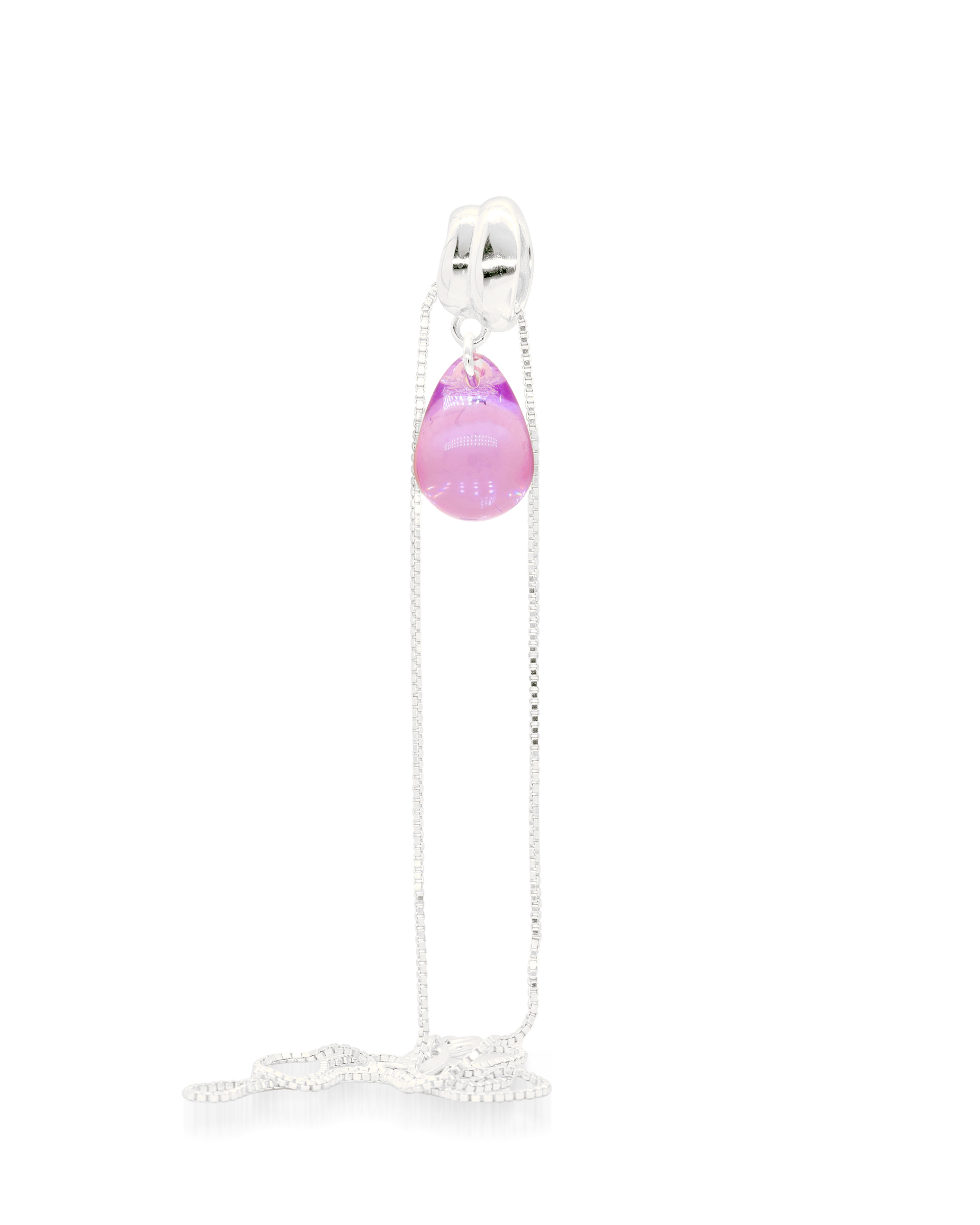 Sugar Drop Violet Necklace in Silver