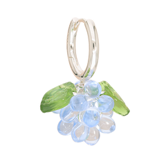 Mini Blueberry Jam Earrings in Silver