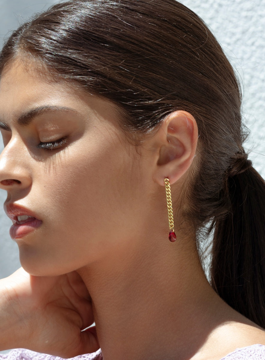 Happy Tears Pink Earrings