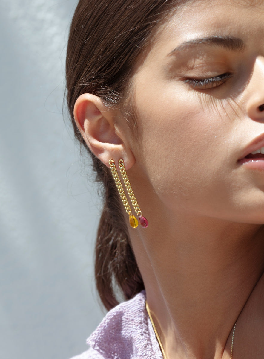 Happy Tears Pink Earrings