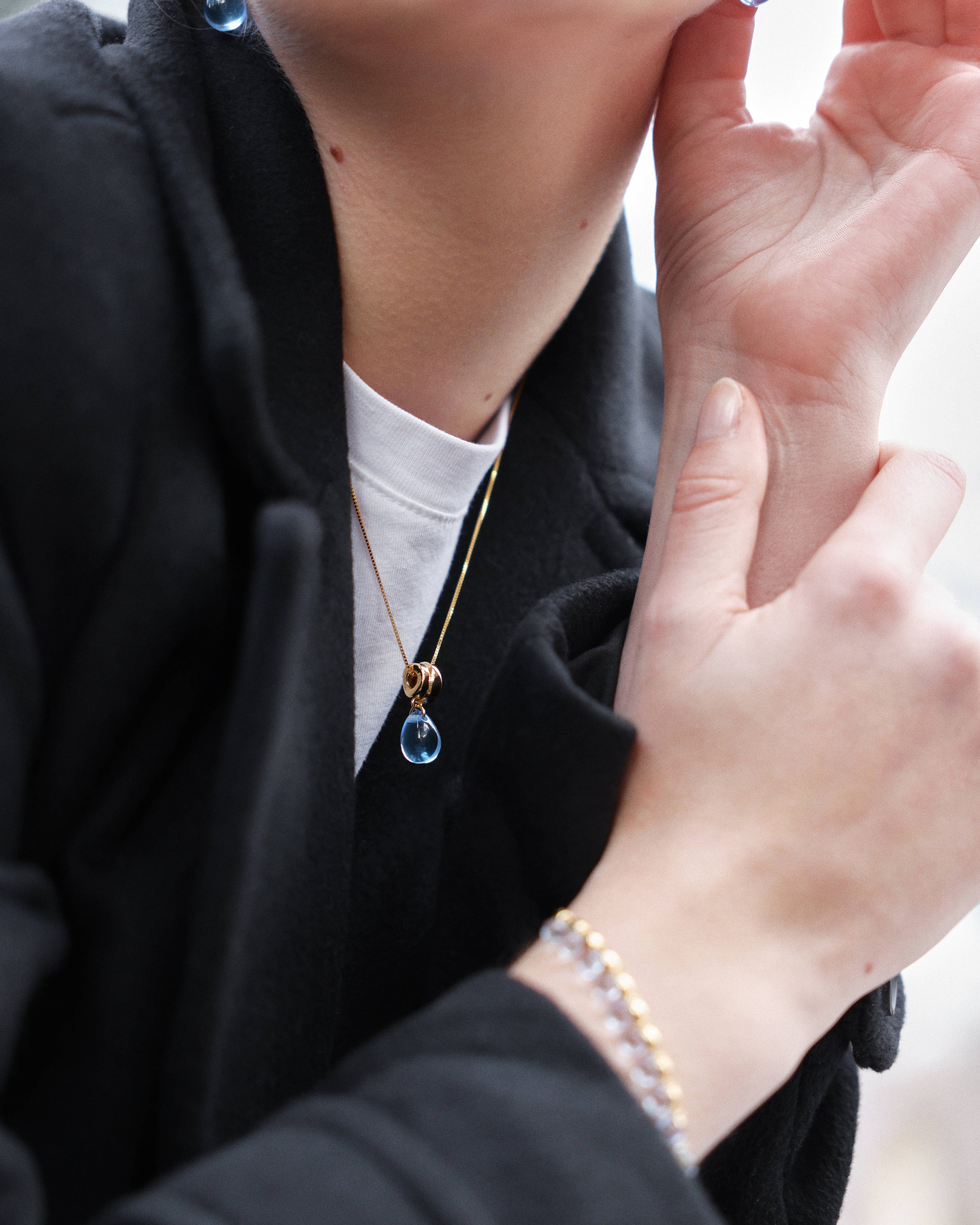 Sugar Drop Blue Necklace