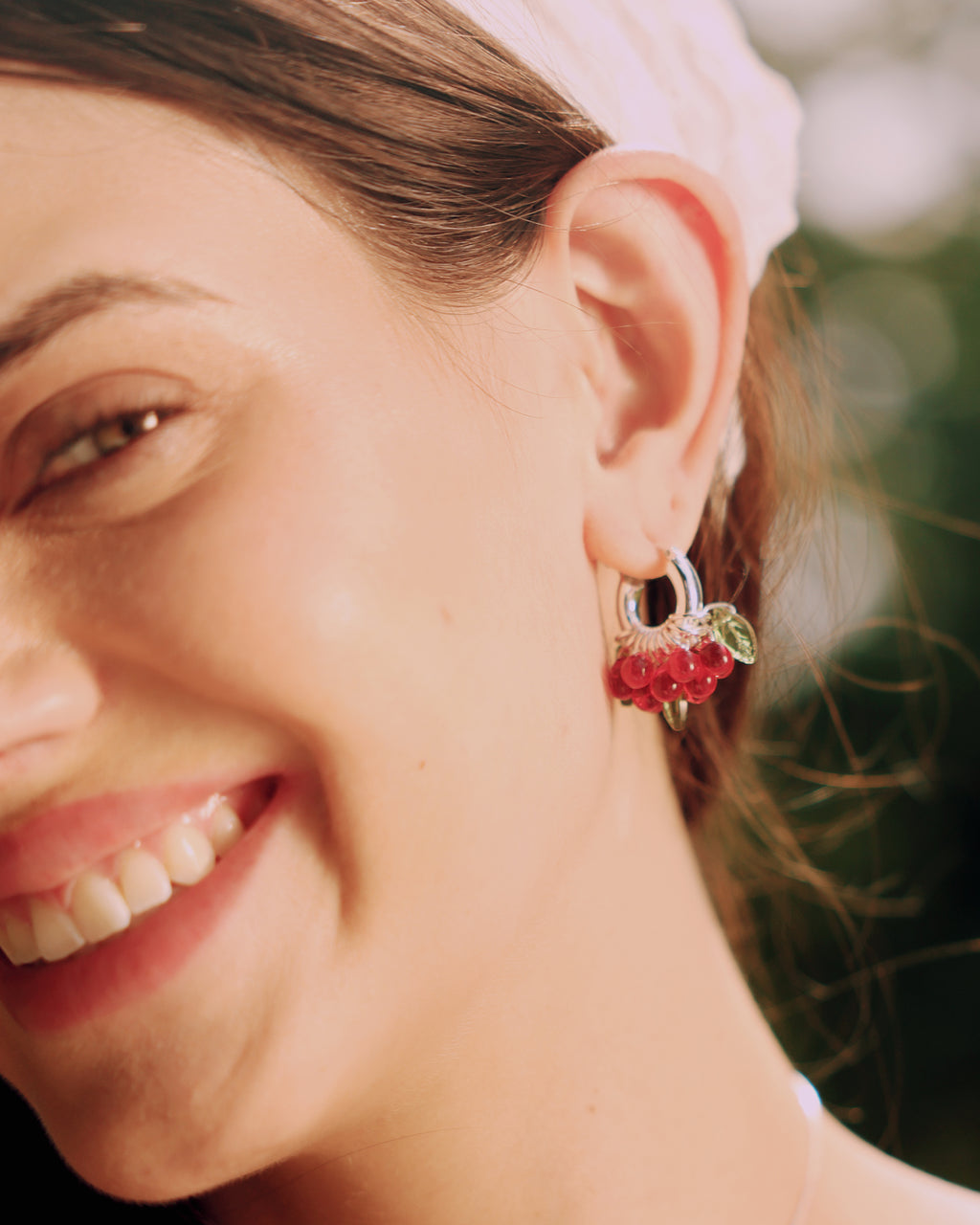 Mini Baby Pomodoro Earrings in Silver