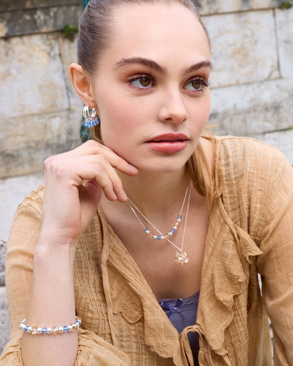 Vanilla Whirl Necklace in Silver