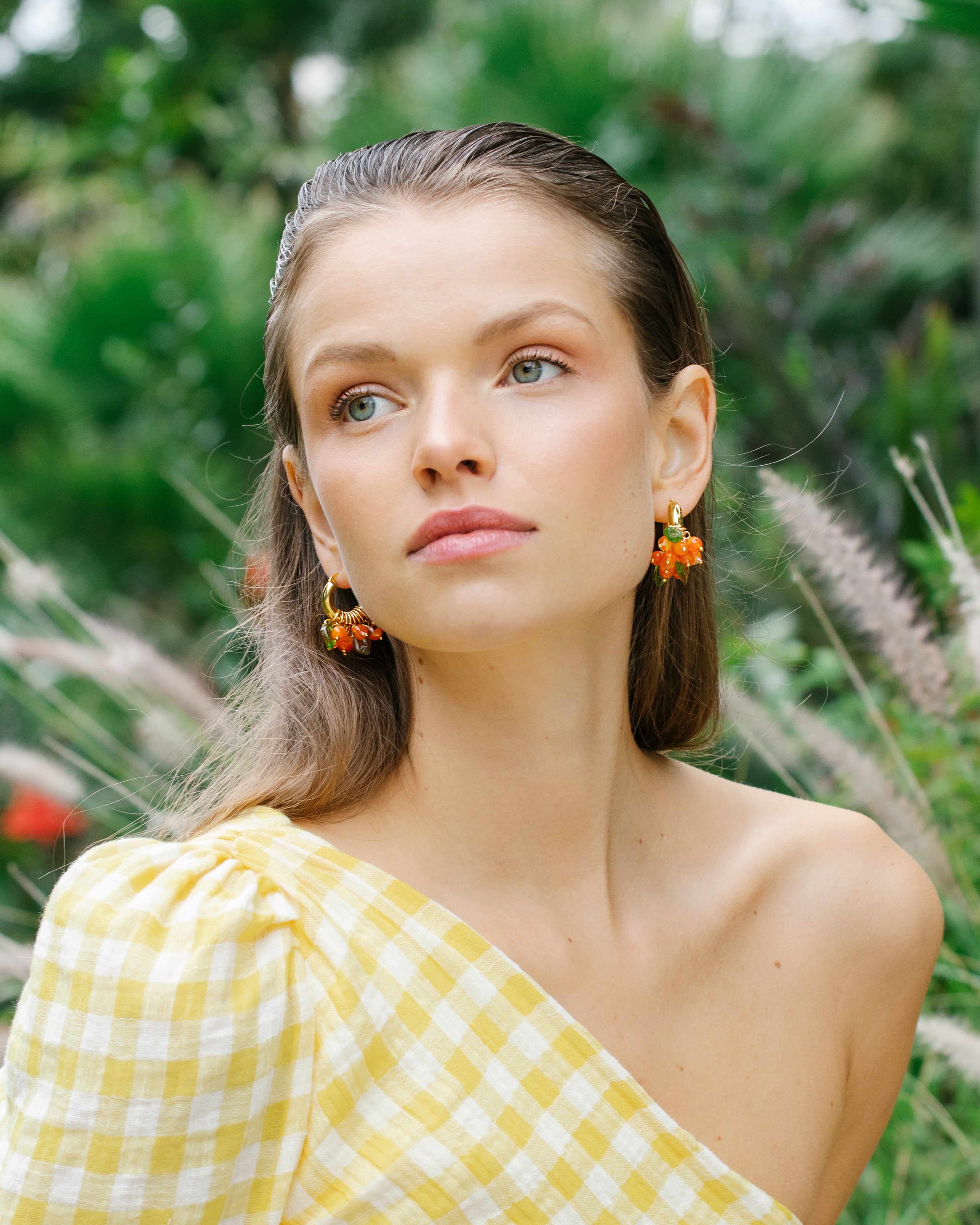 Lingonberry Beret Earrings