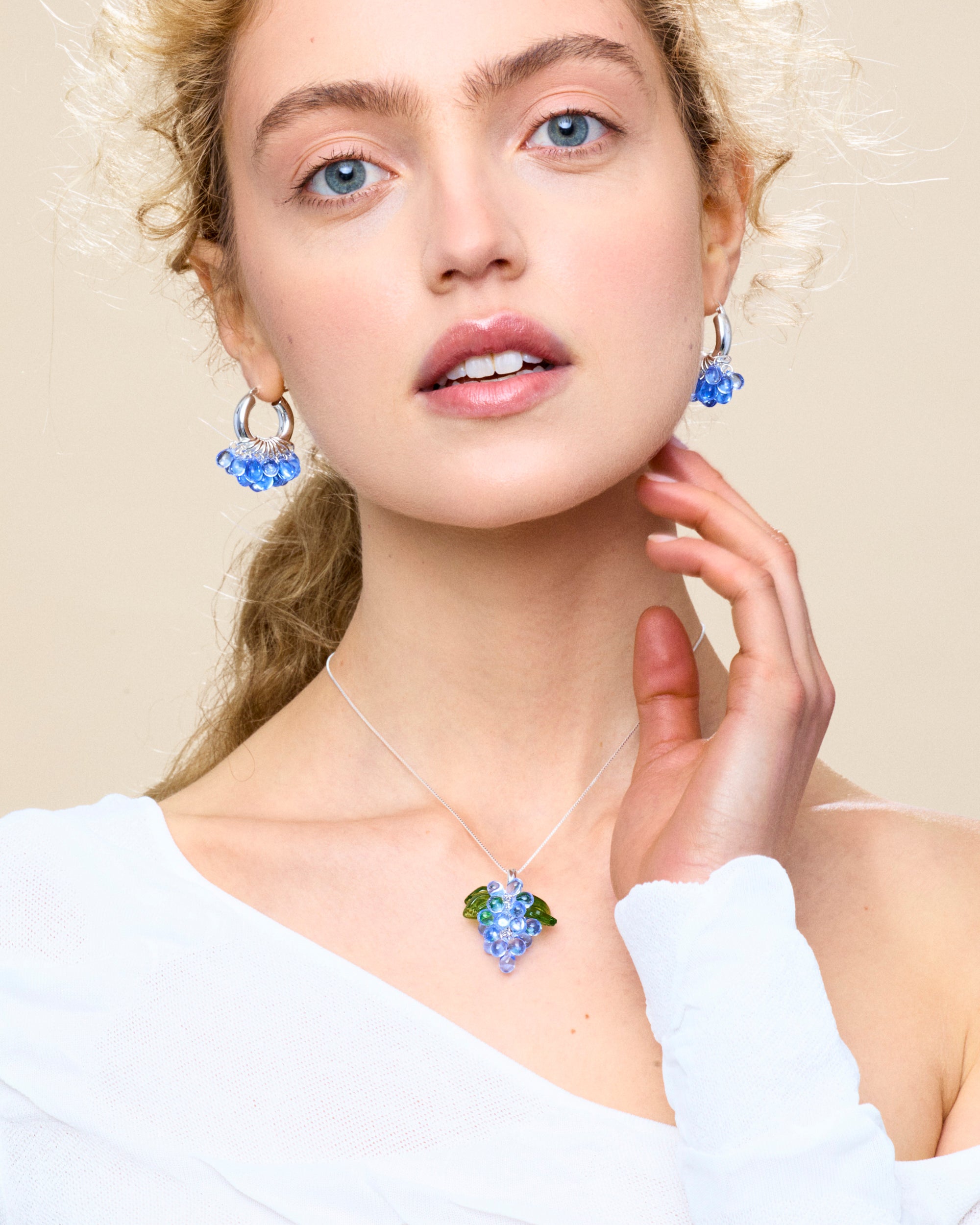 Wavy Baby Earrings in Silver