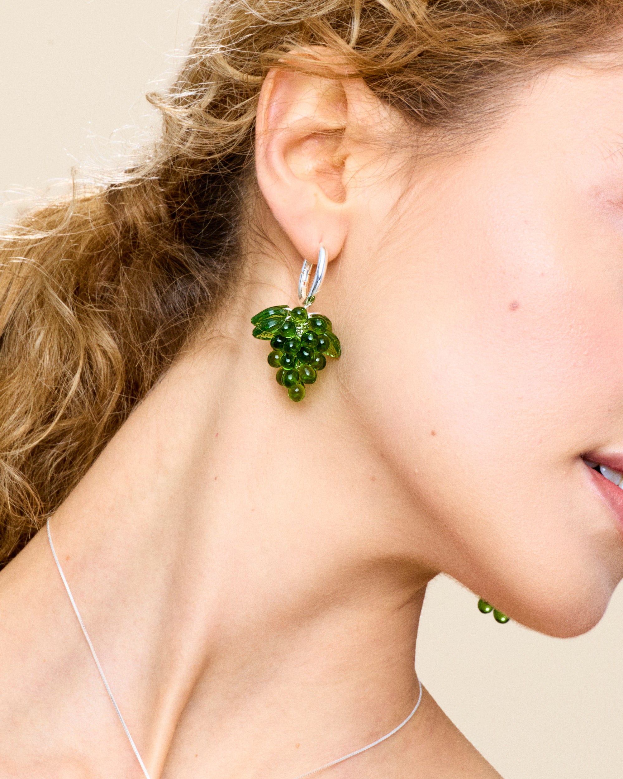 Grape Jelly Pendientes en plata
