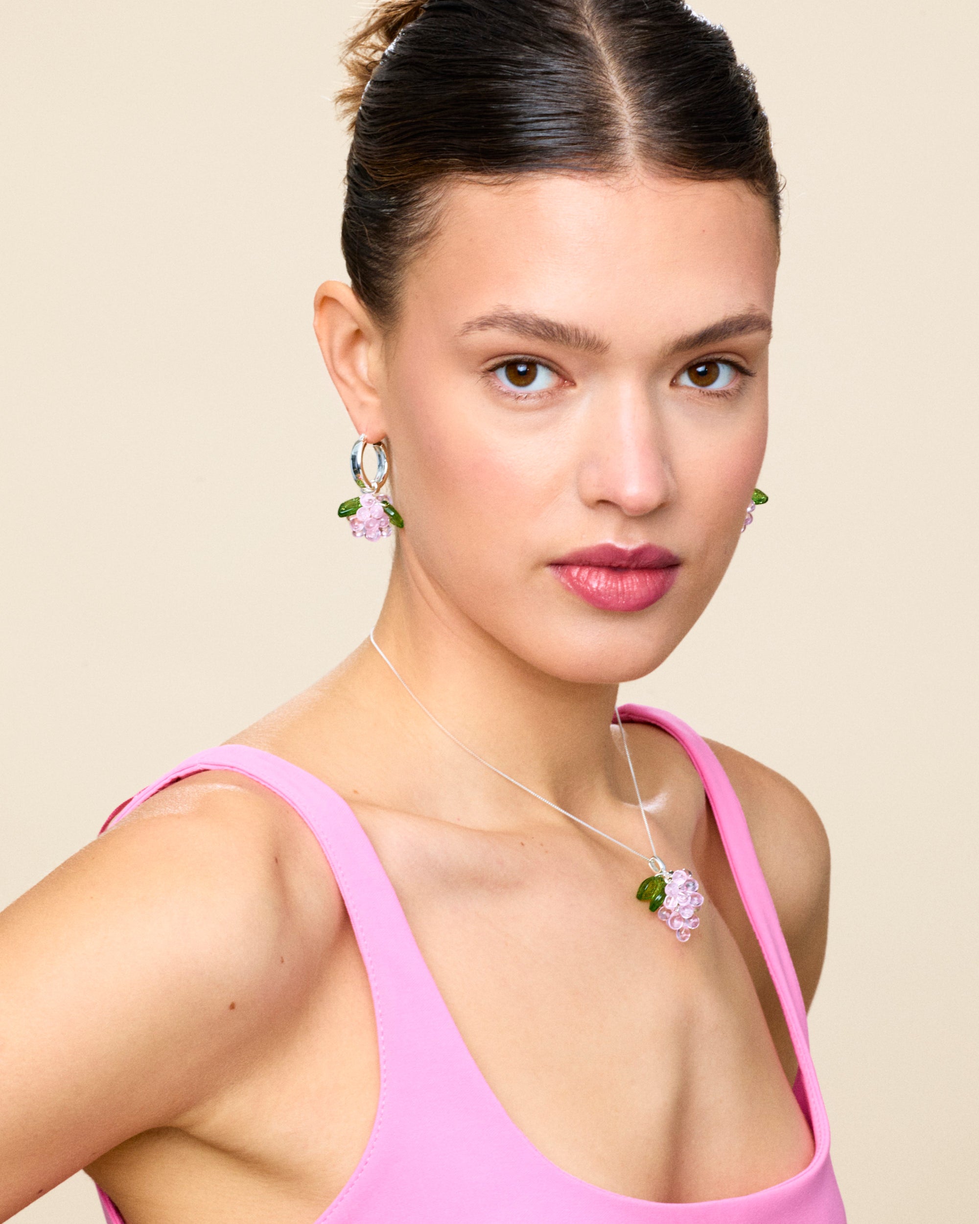 Cupcake Jelly Necklace in Silver