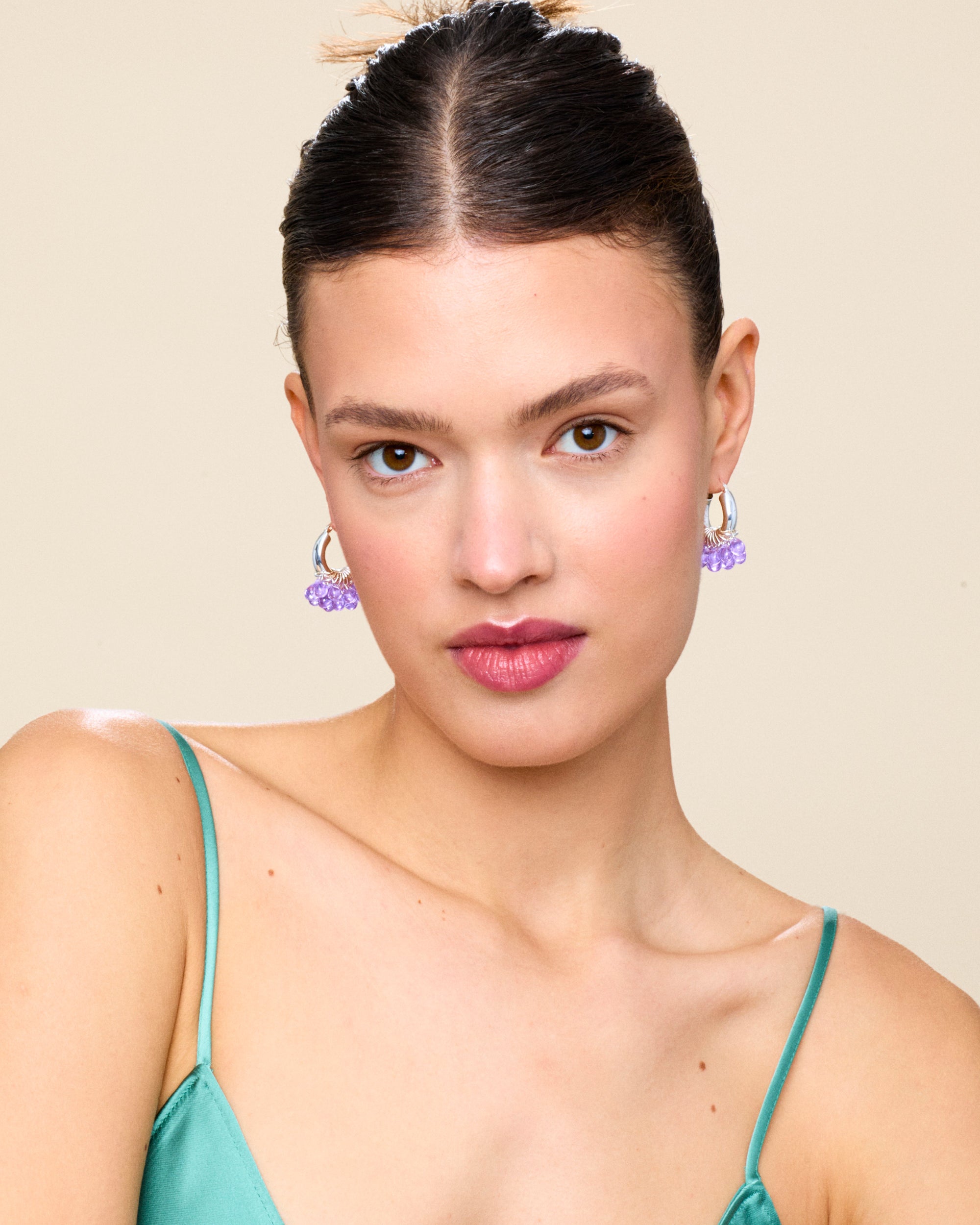 Plumtastic Earrings in Silver