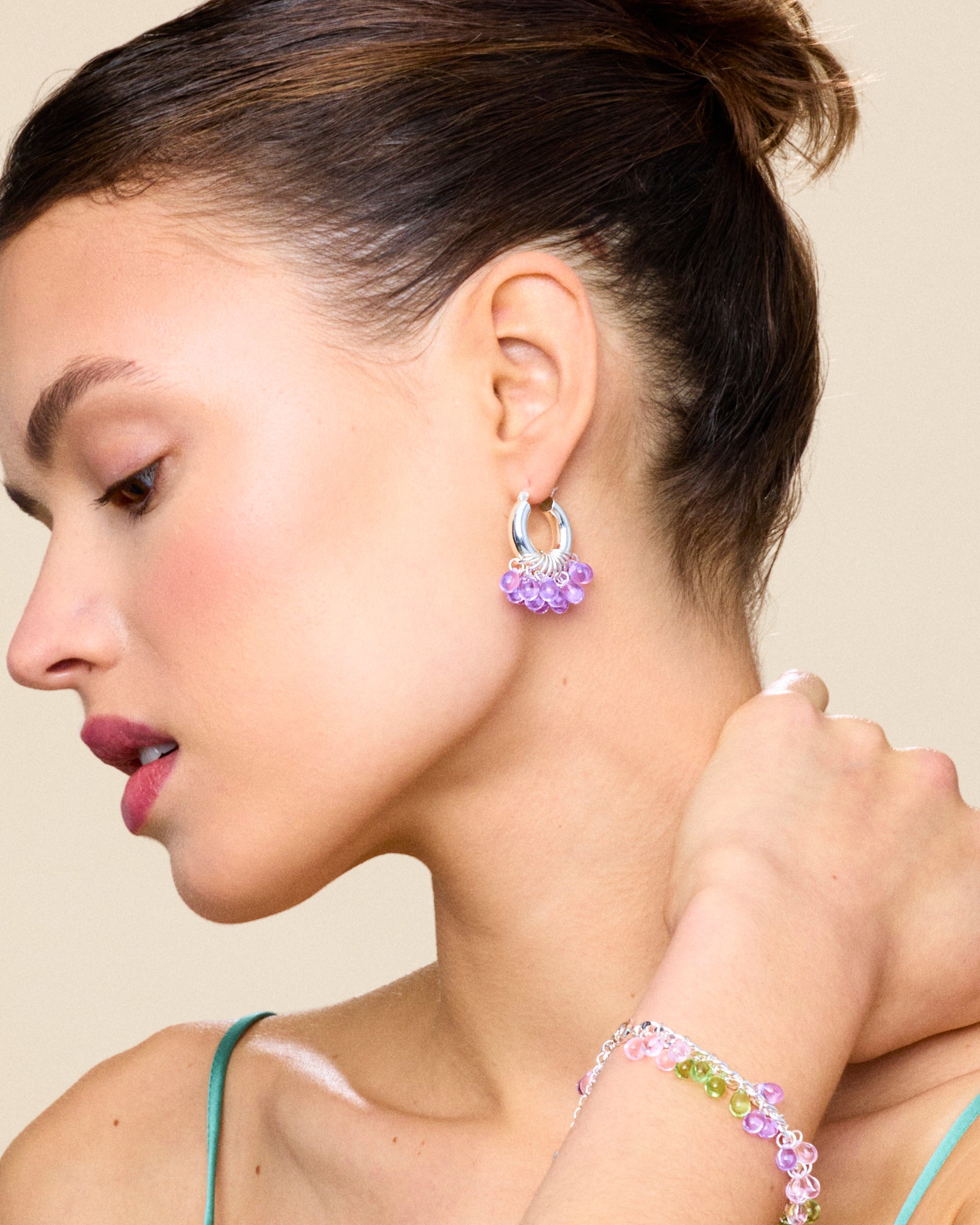 Plumtastic Earrings in Silver