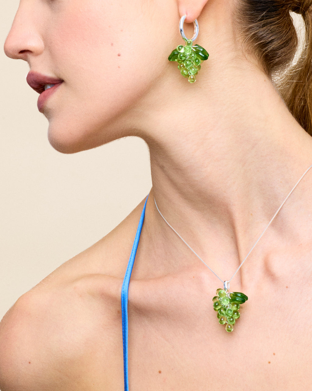Apple Pie Jelly Necklace in Silver