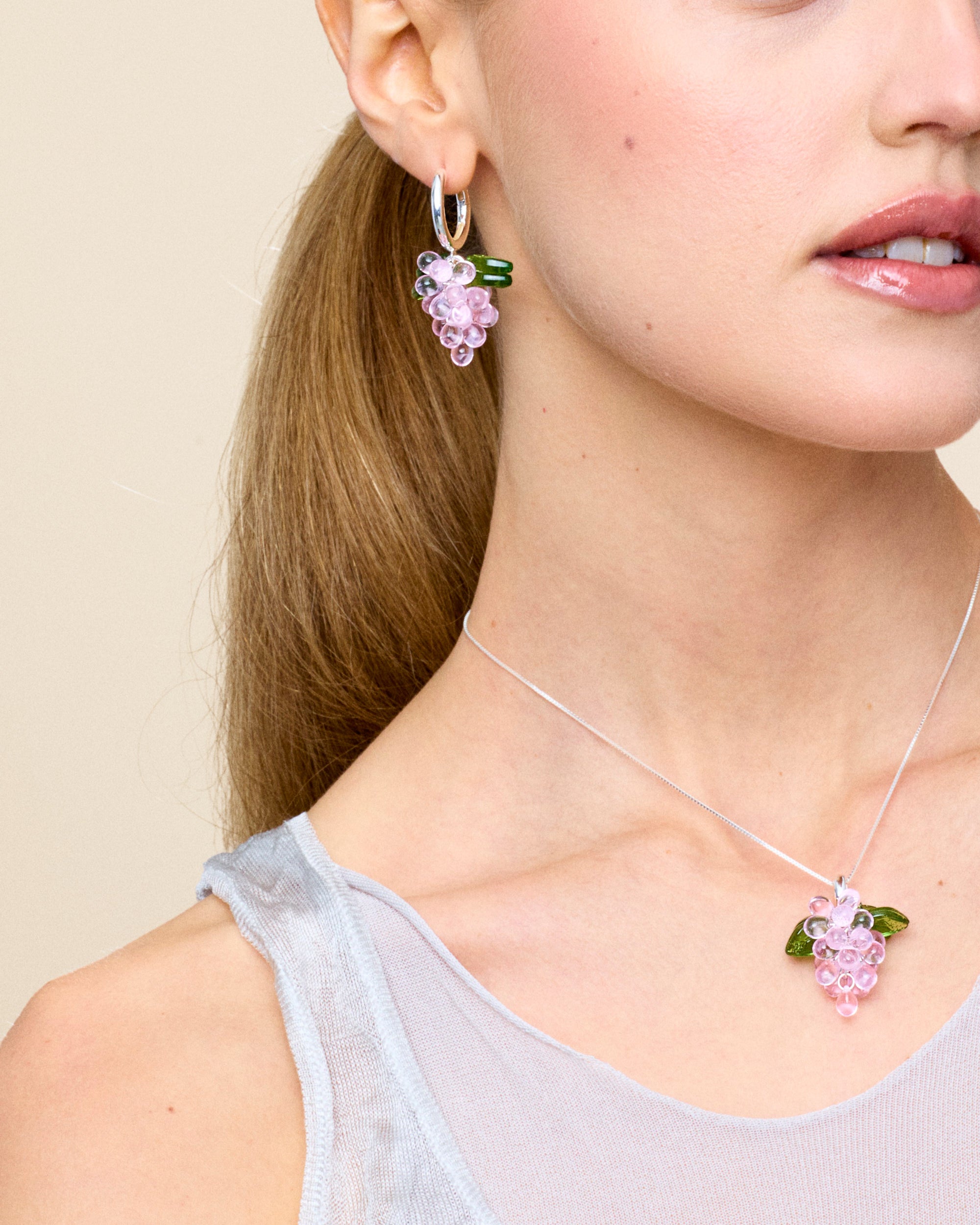 Cupcake Jelly Earrings in Silver