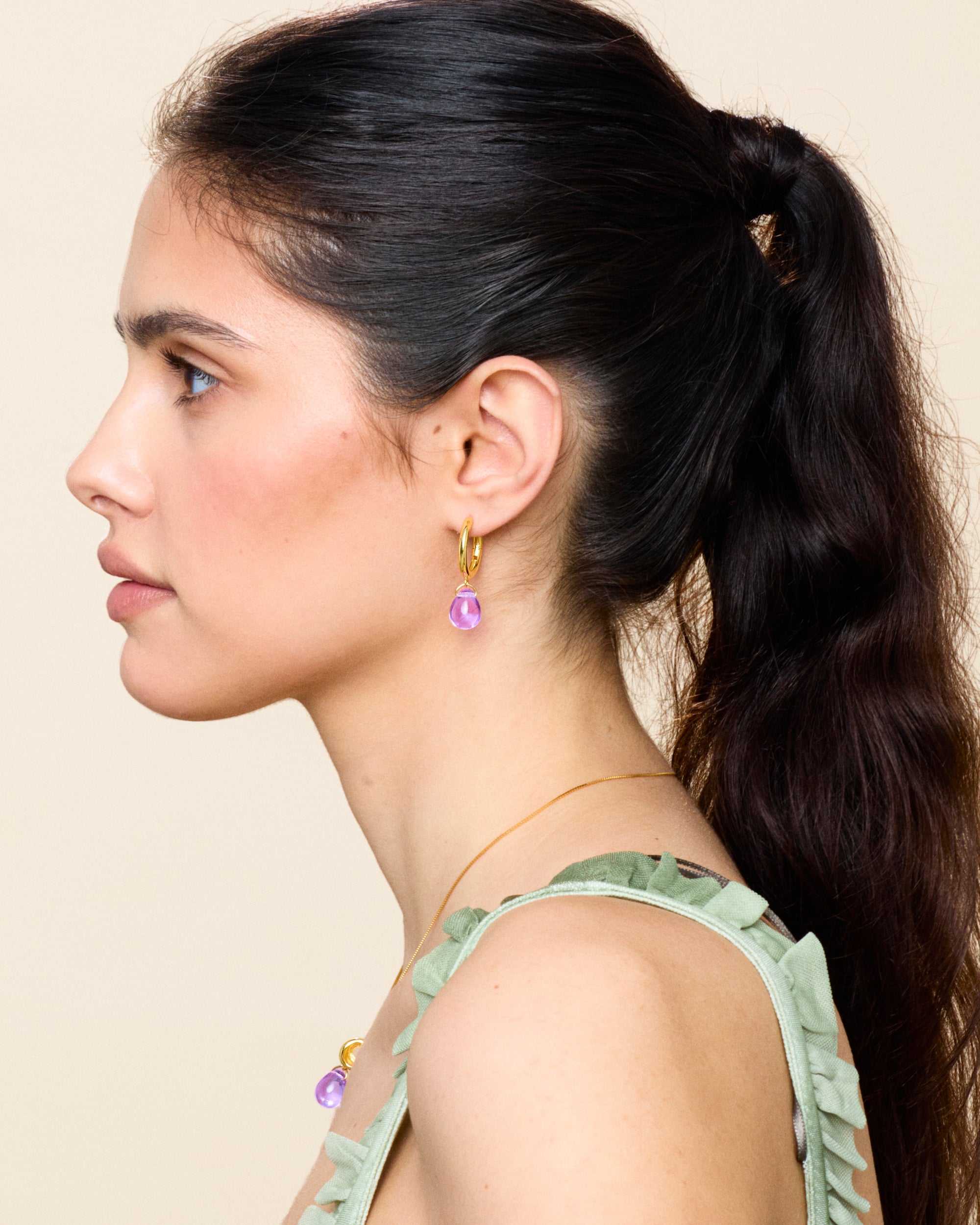 Sugar Drop Violet Earrings