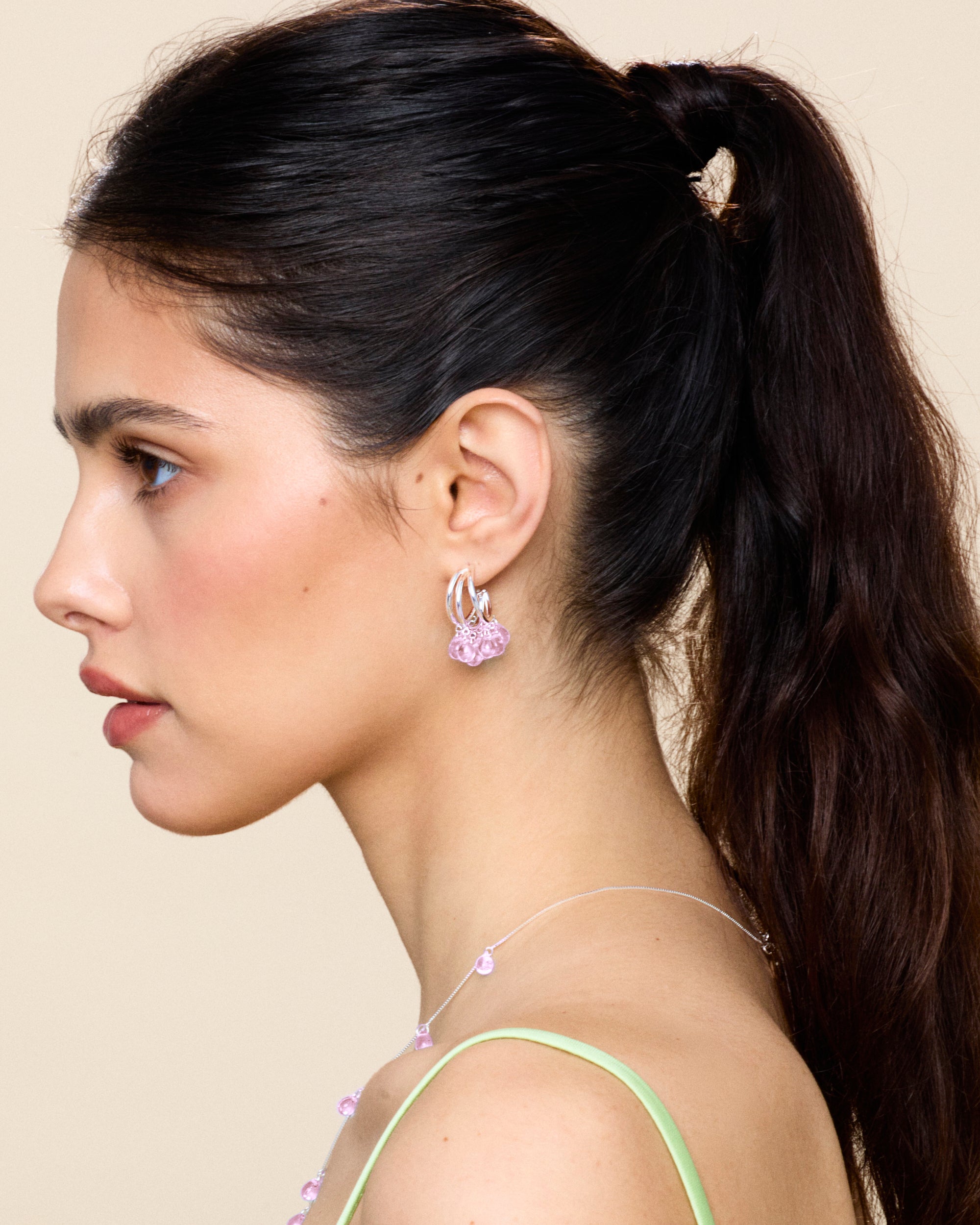 Fluffy Muffin Earrings in Silver