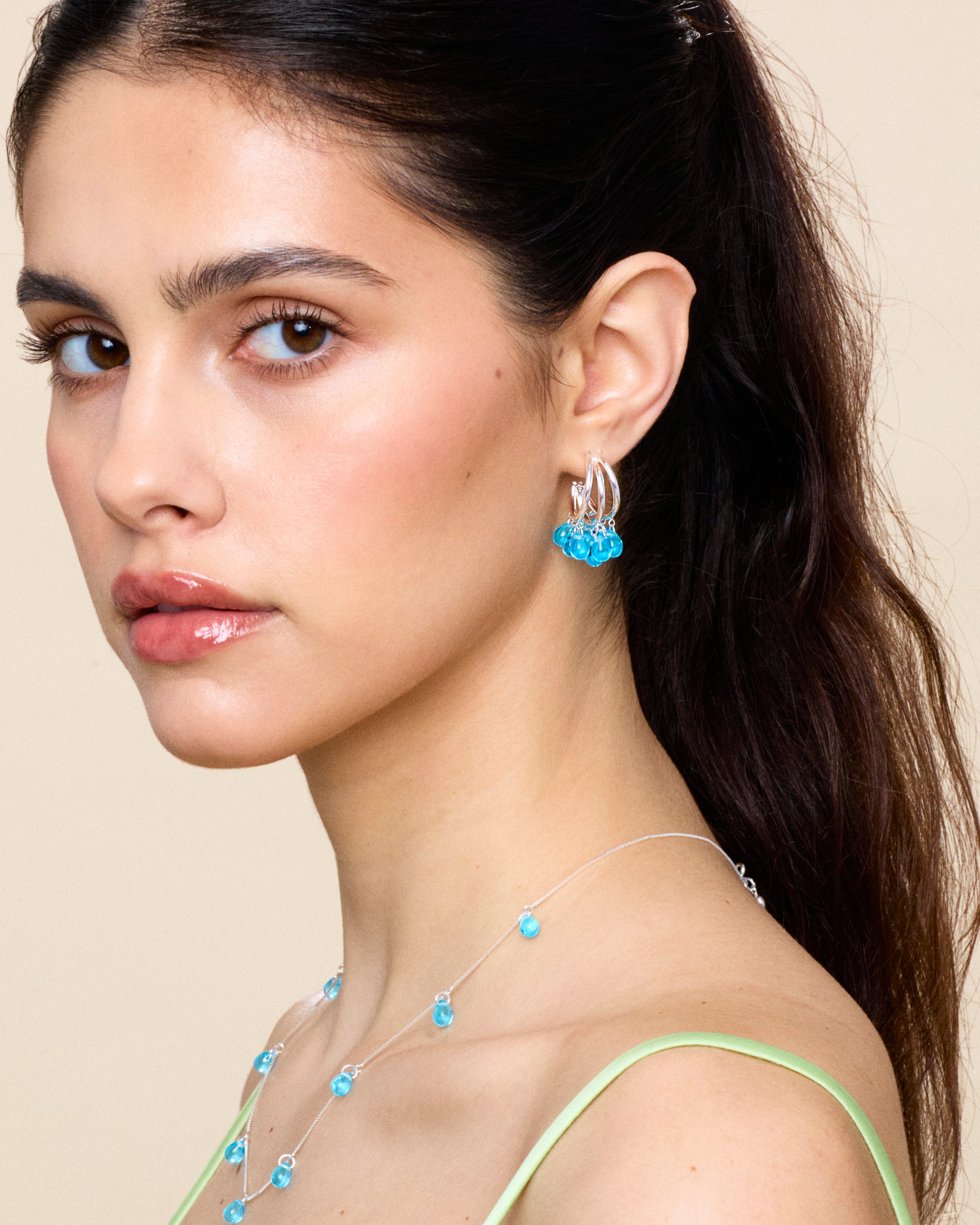 Mermaid Milkshake Earrings in Silver