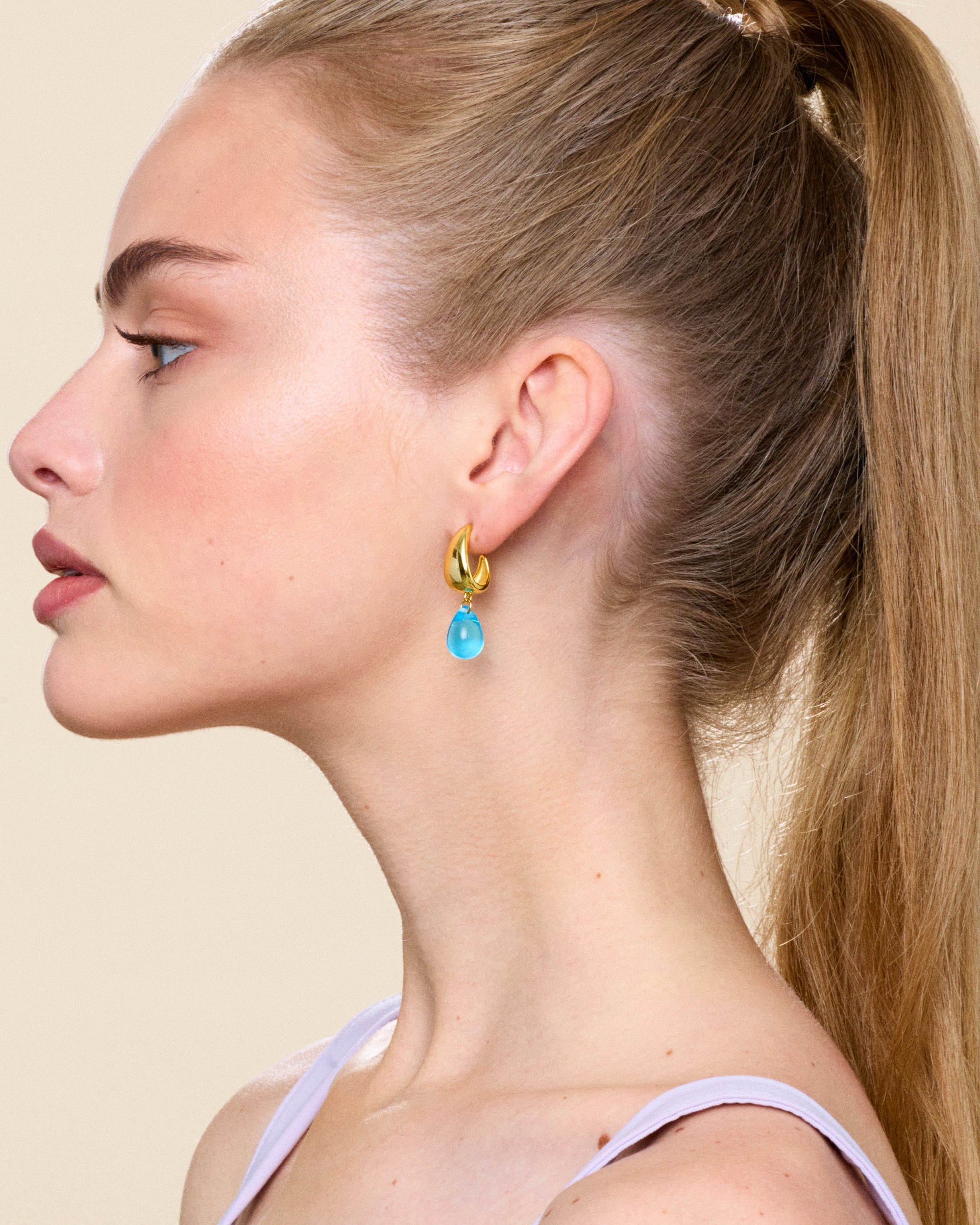 Aqua Drop Earrings