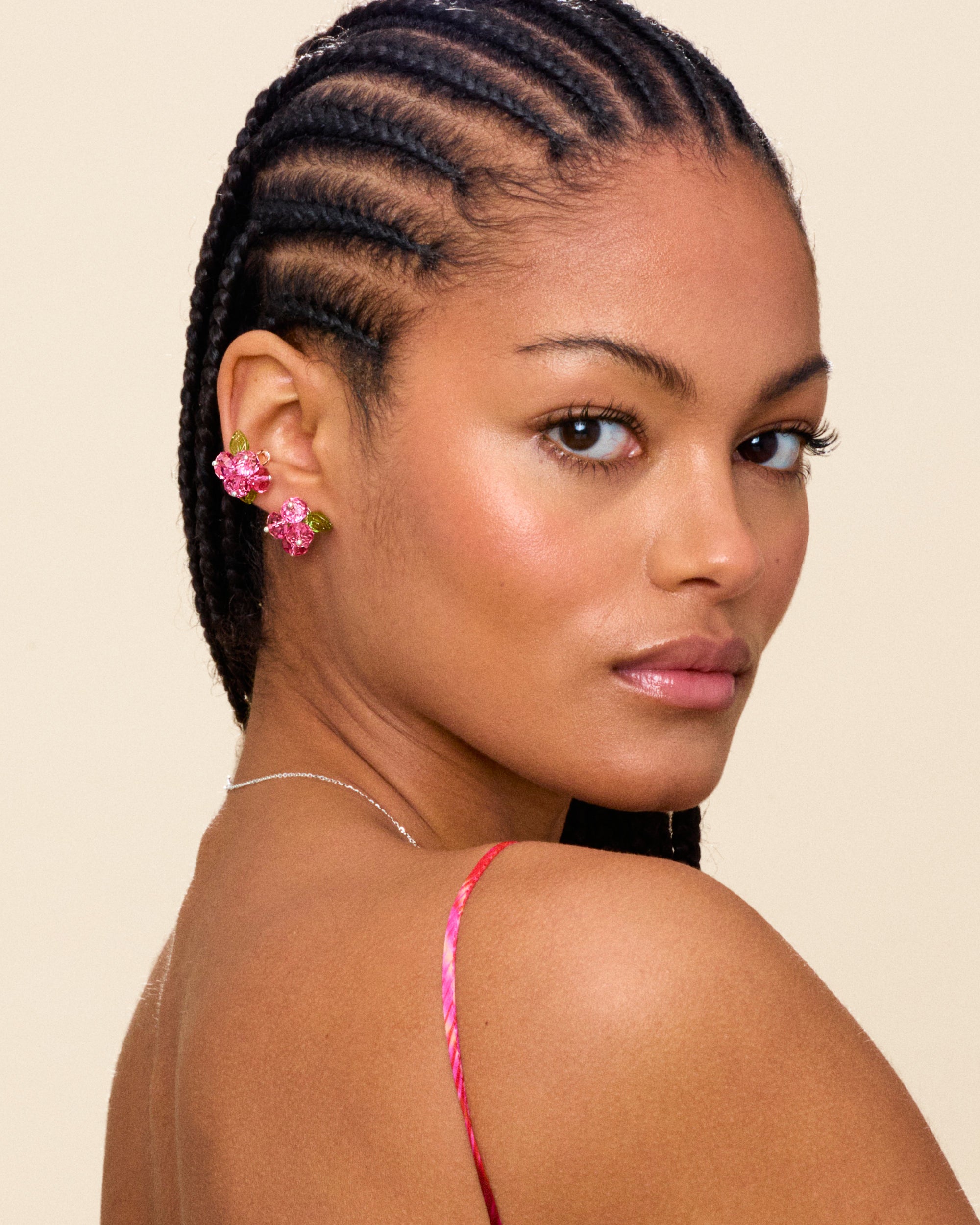 Rose Romance Earcuff in Silver