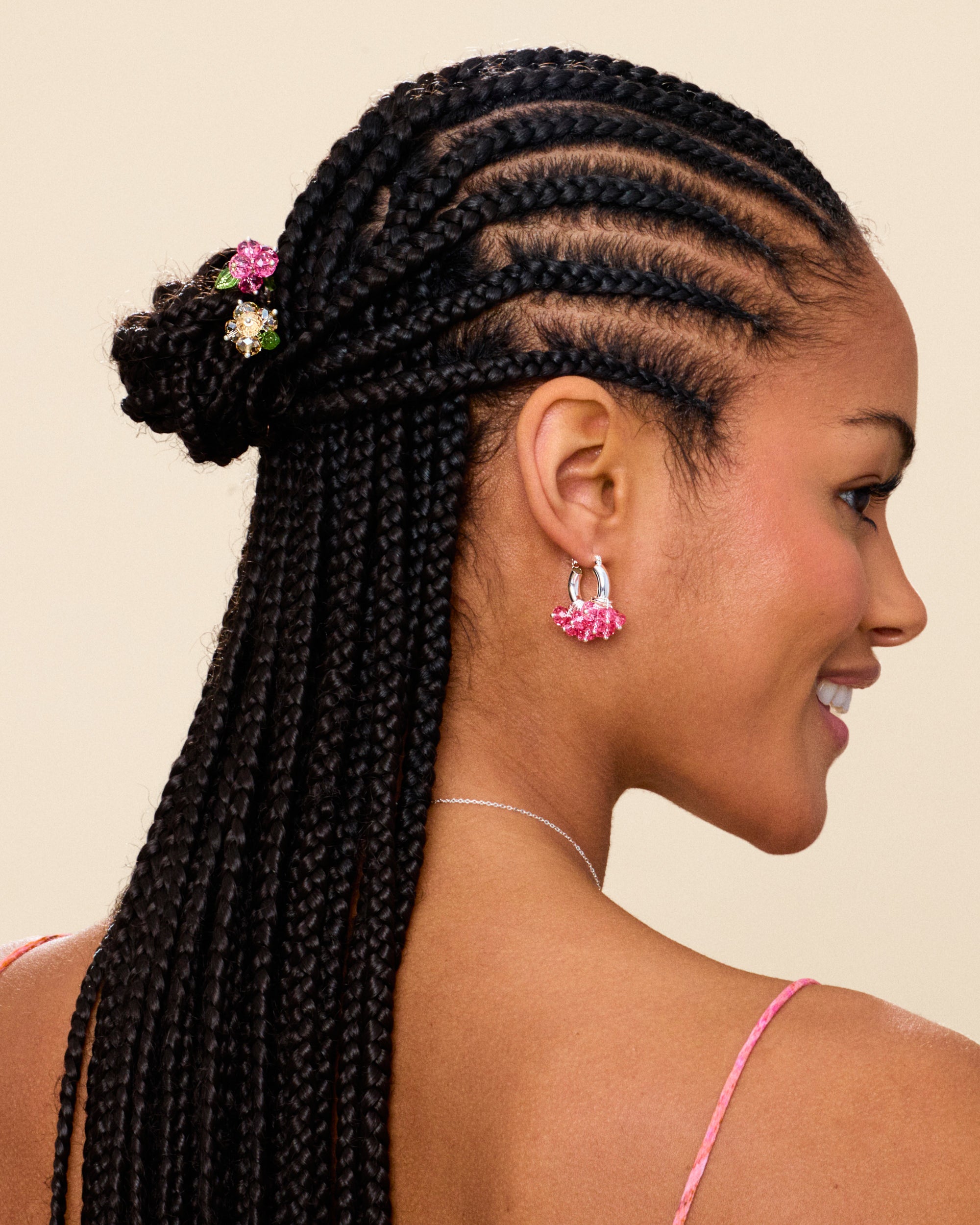 Rose Romance Hair Pin in Silver