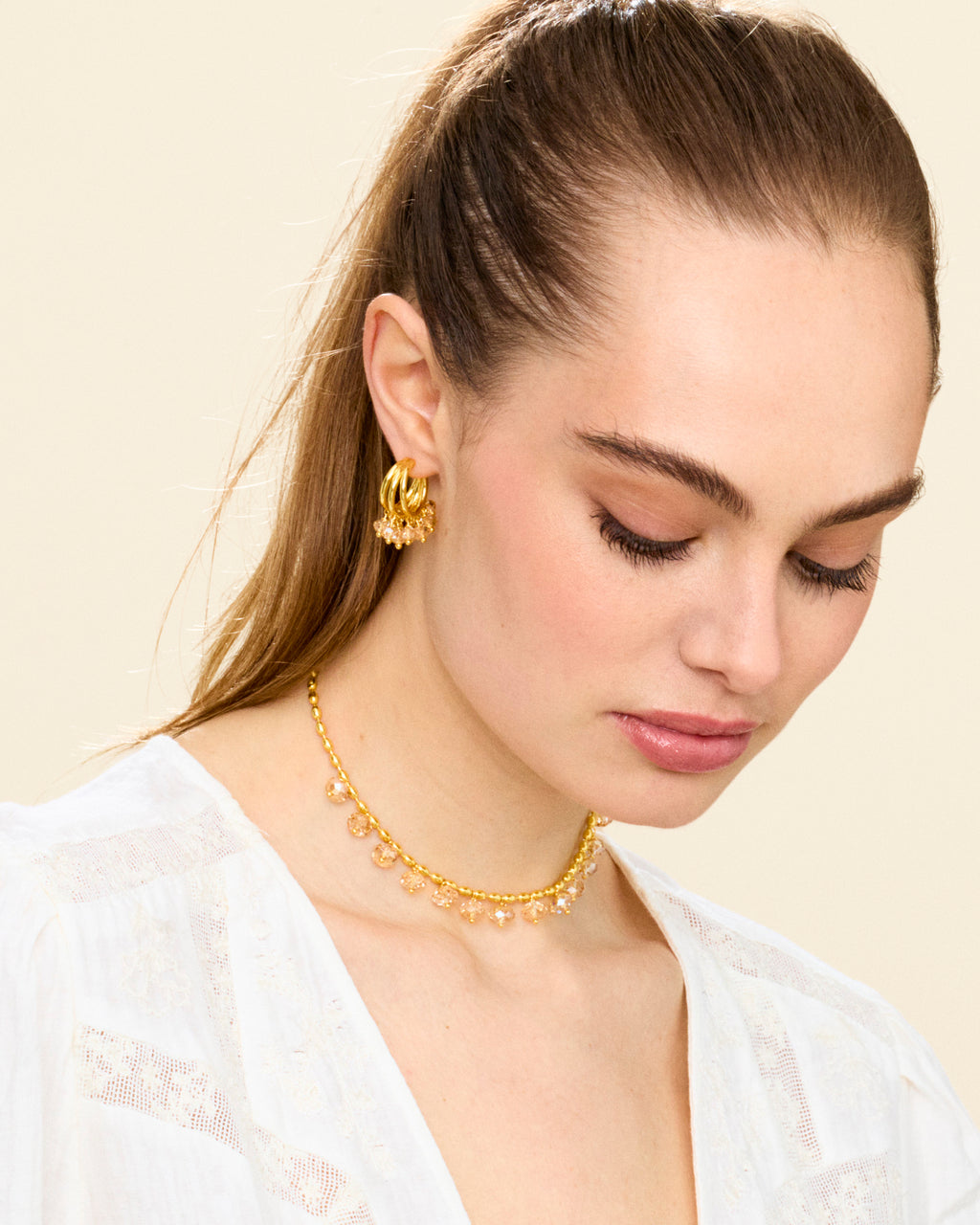 Cream Supreme Earrings