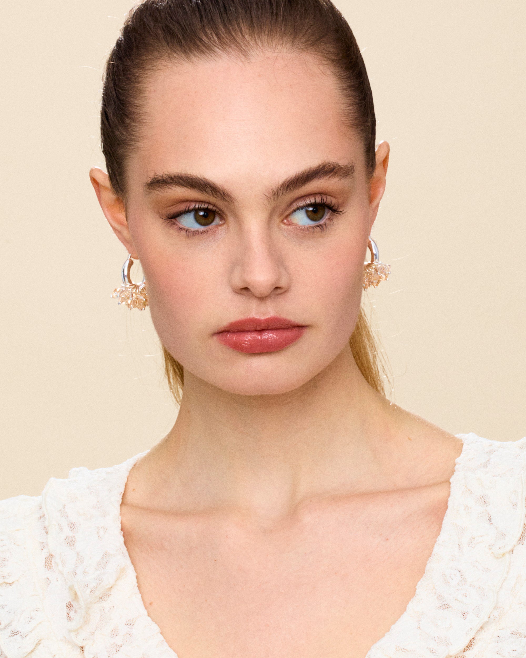 Golden Goddess Earrings in Silver