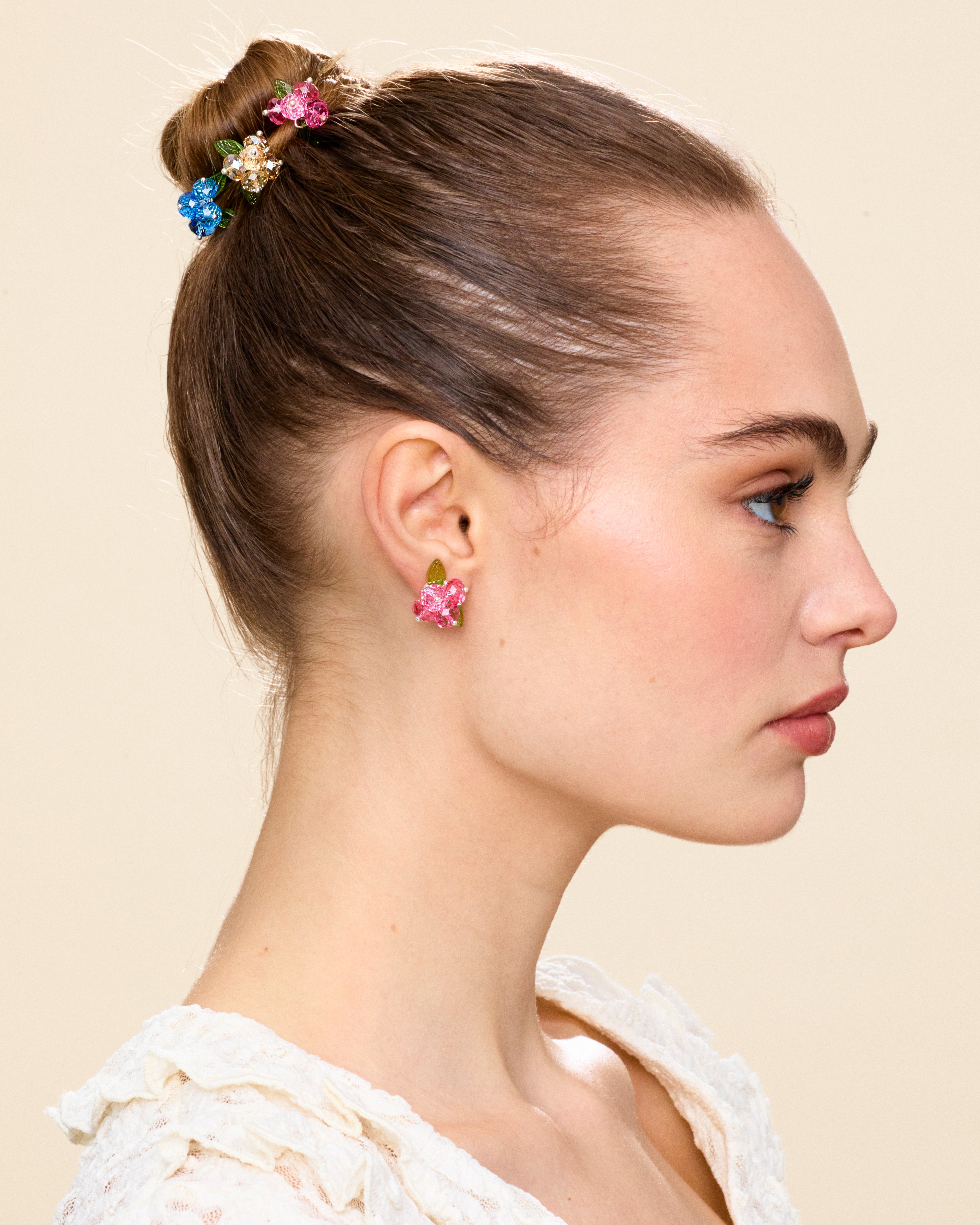 Rose Romance Earrings in Silver