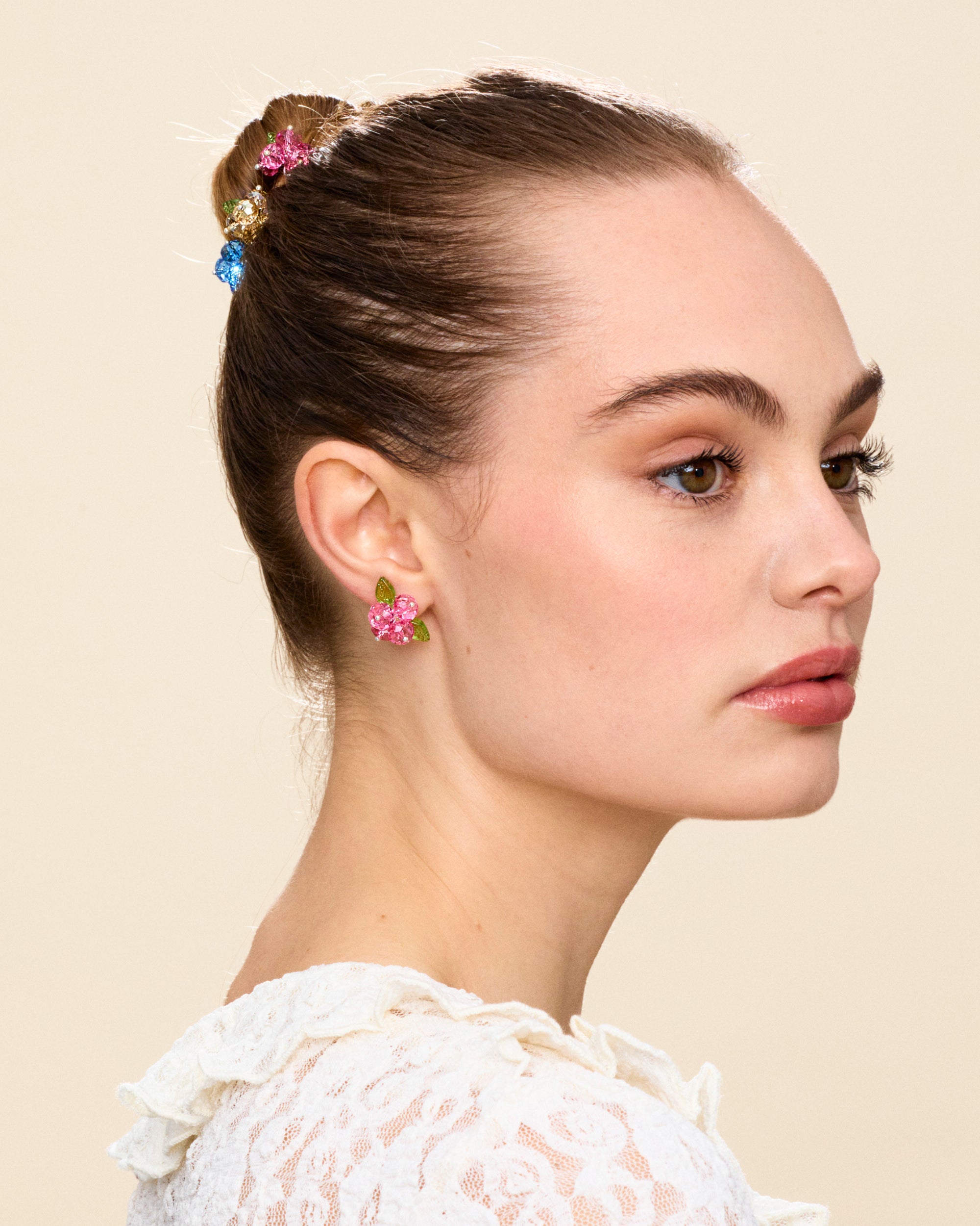 Rose Romance Hair Pin in Silver