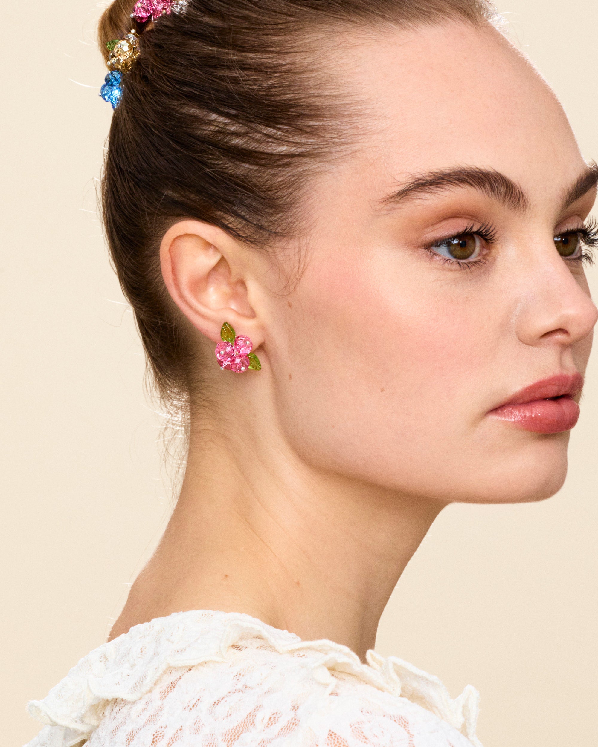 Rose Romance Earrings in Silver