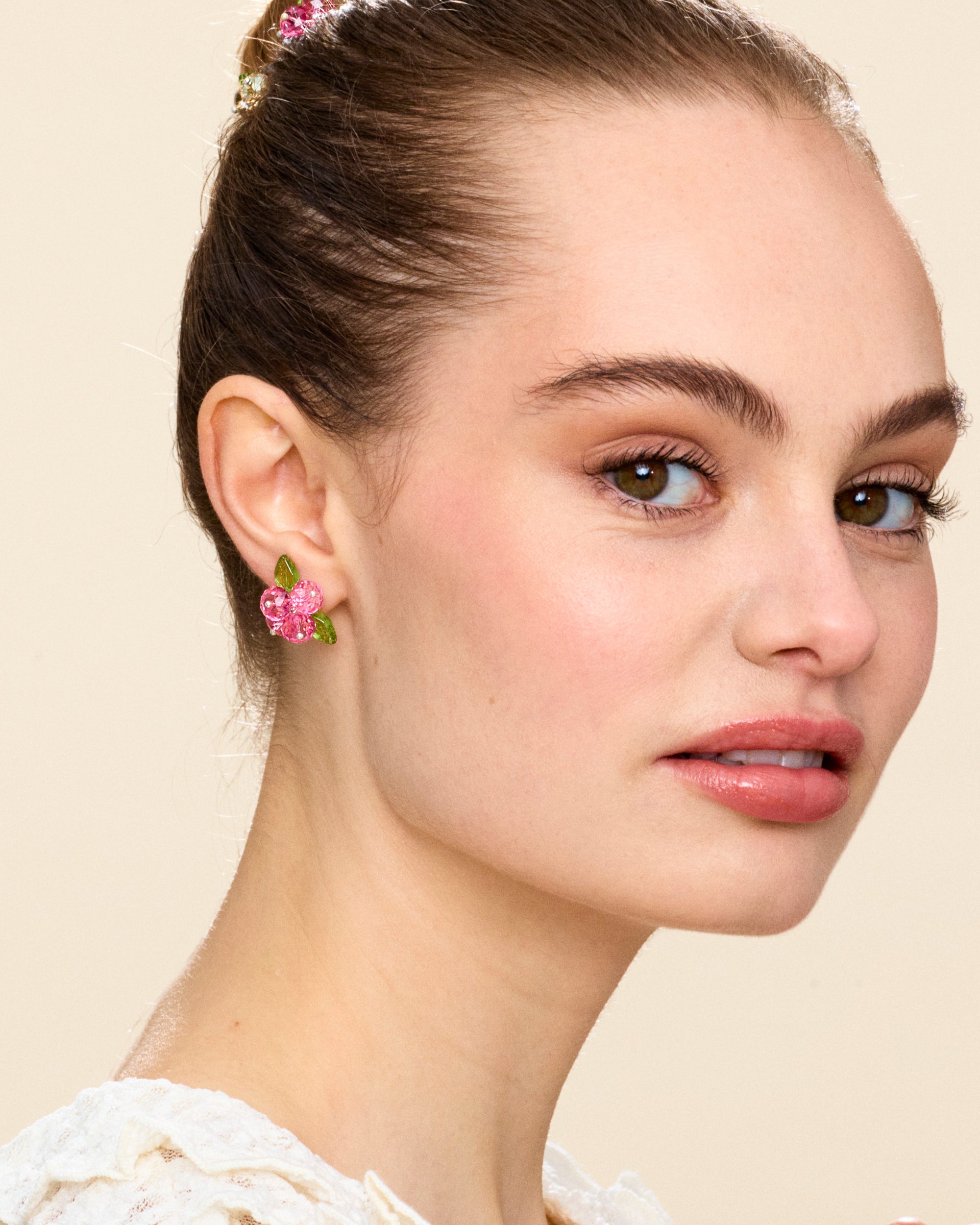 Rose Romance Earrings in Silver