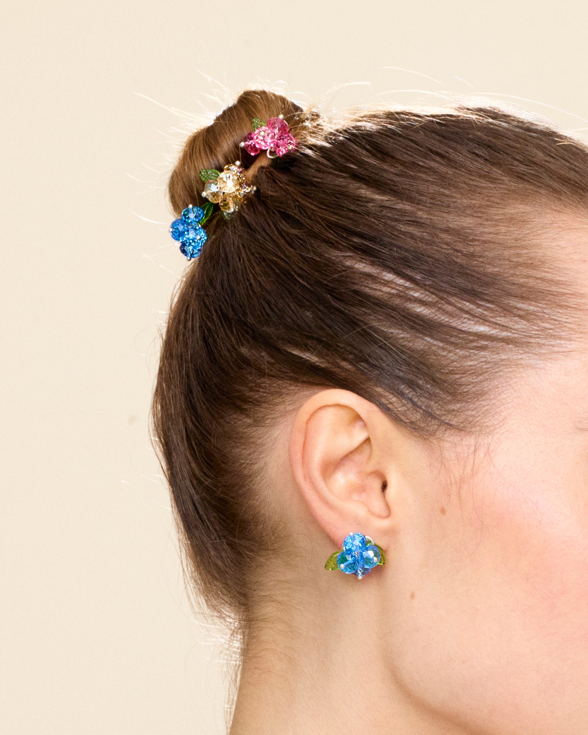 Rose Romance Hair Pin in Silver
