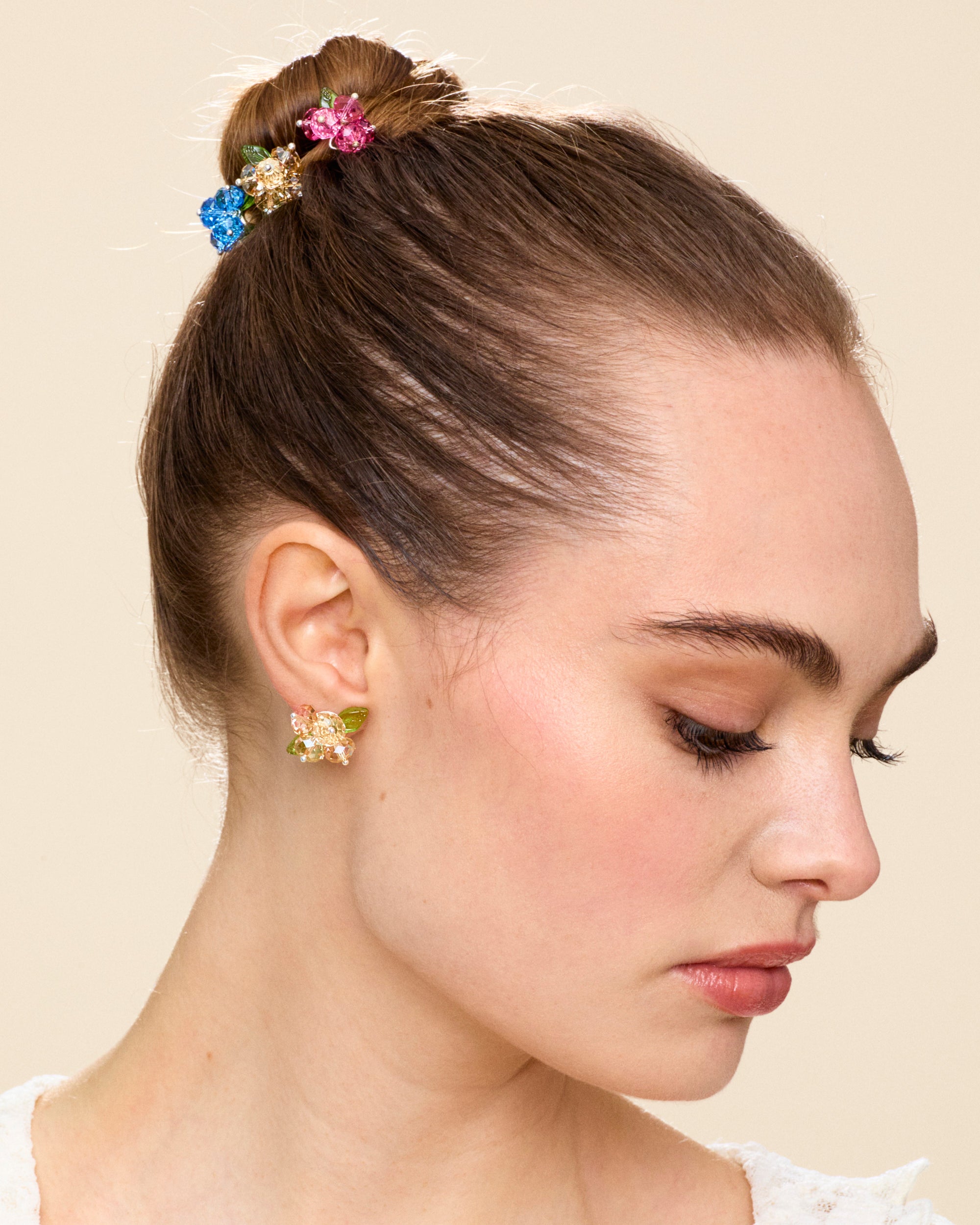 Rose Romance Hair Pin in Silver