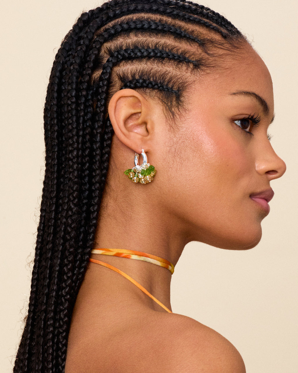 Mini Vanilla Fields Forever Earrings in Silver
