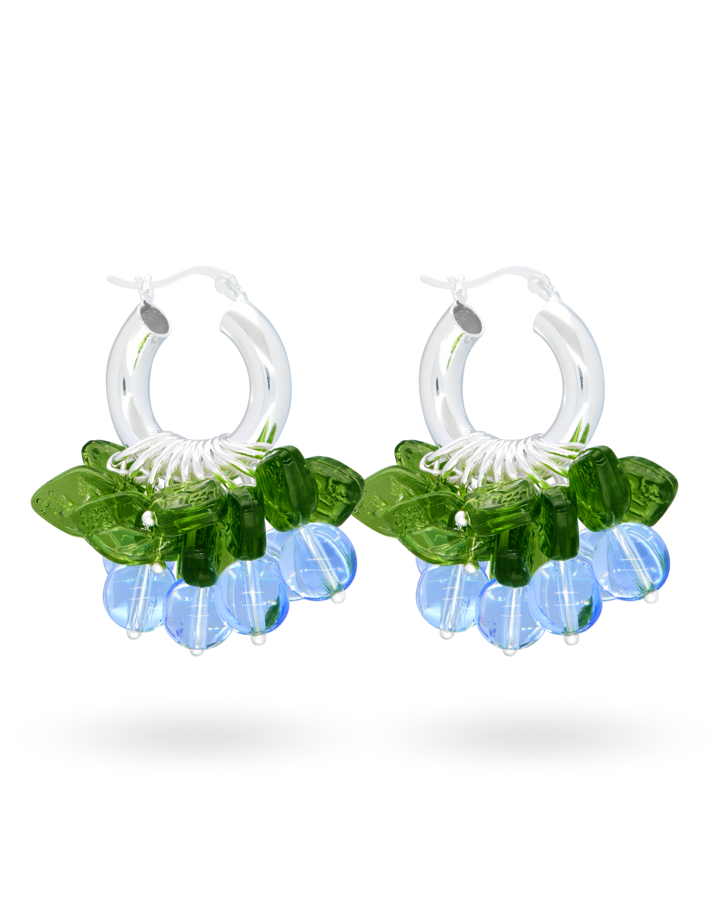 Blueberry Fields Forever Earrings in Silver