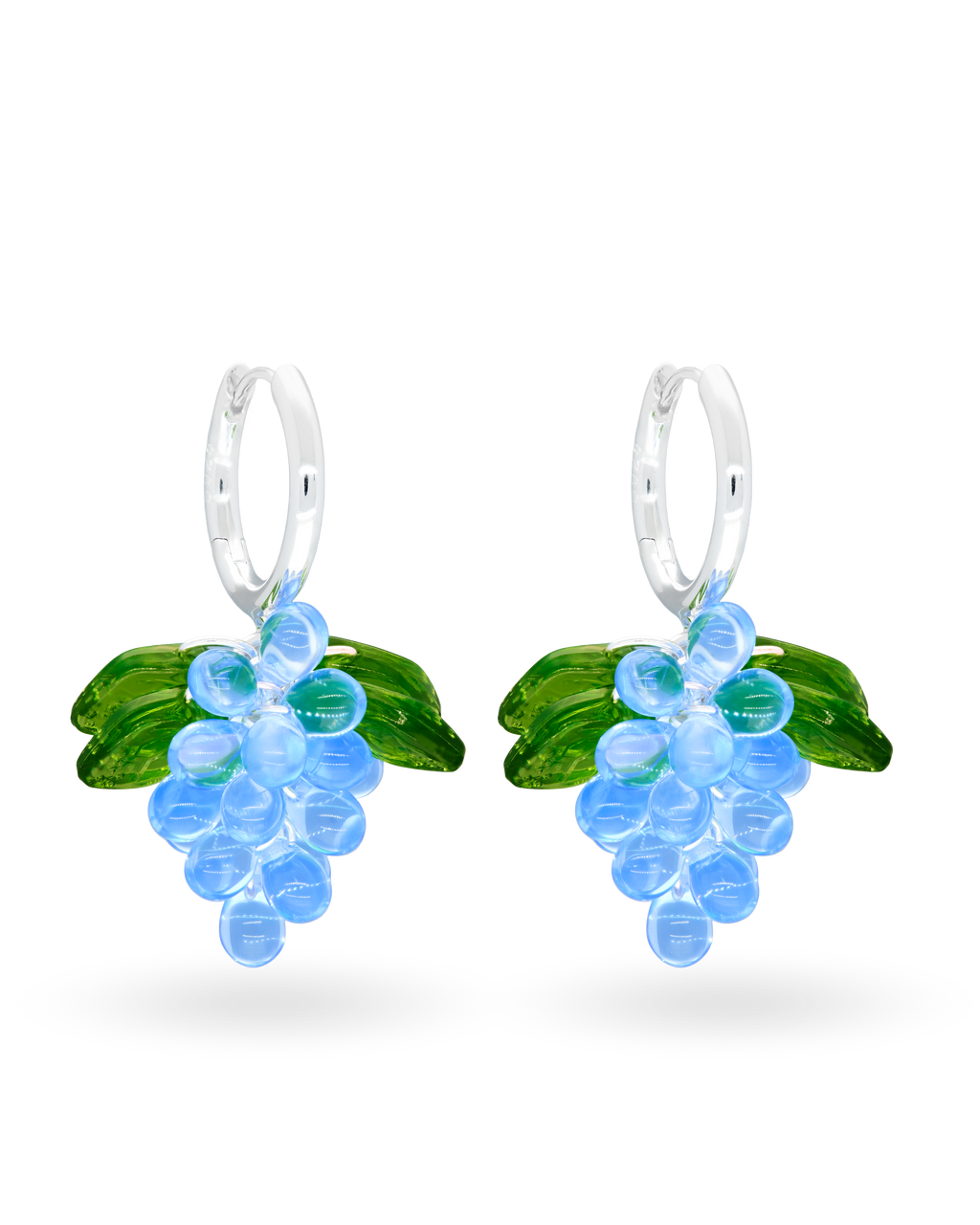 Blueberry Jelly Earrings in Silver