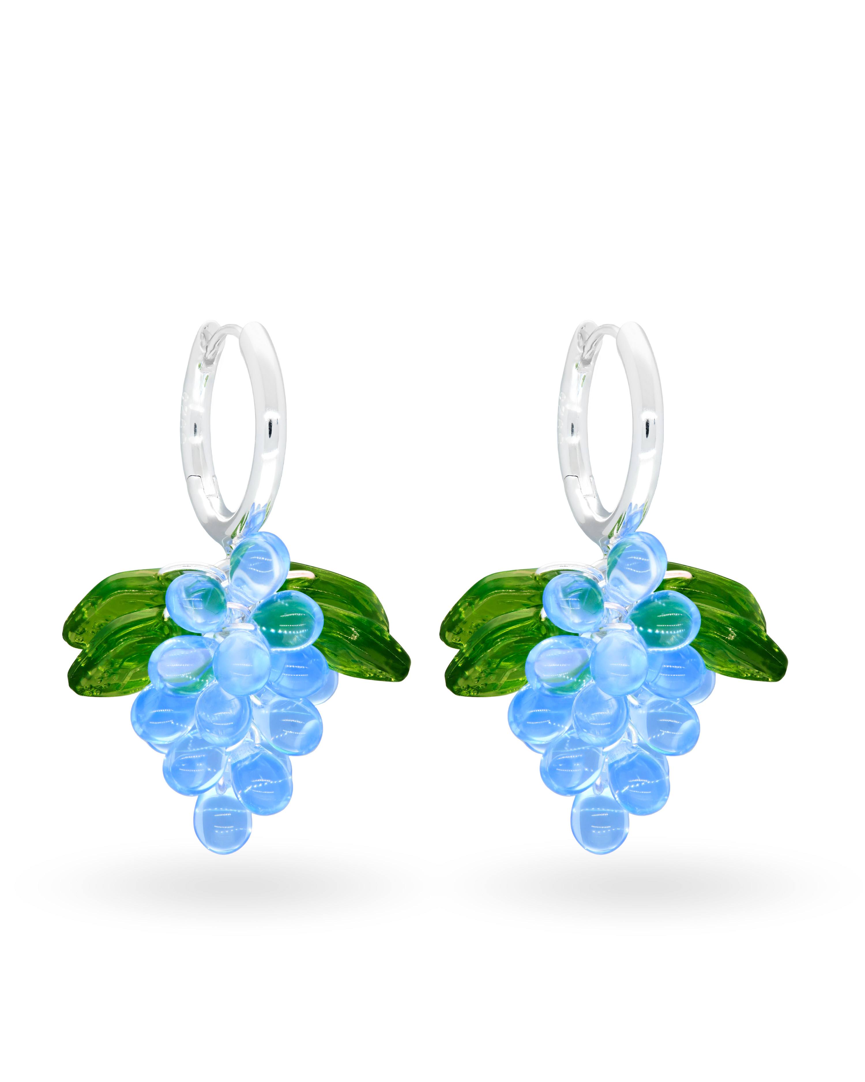 Blueberry Jelly Earrings in Silver