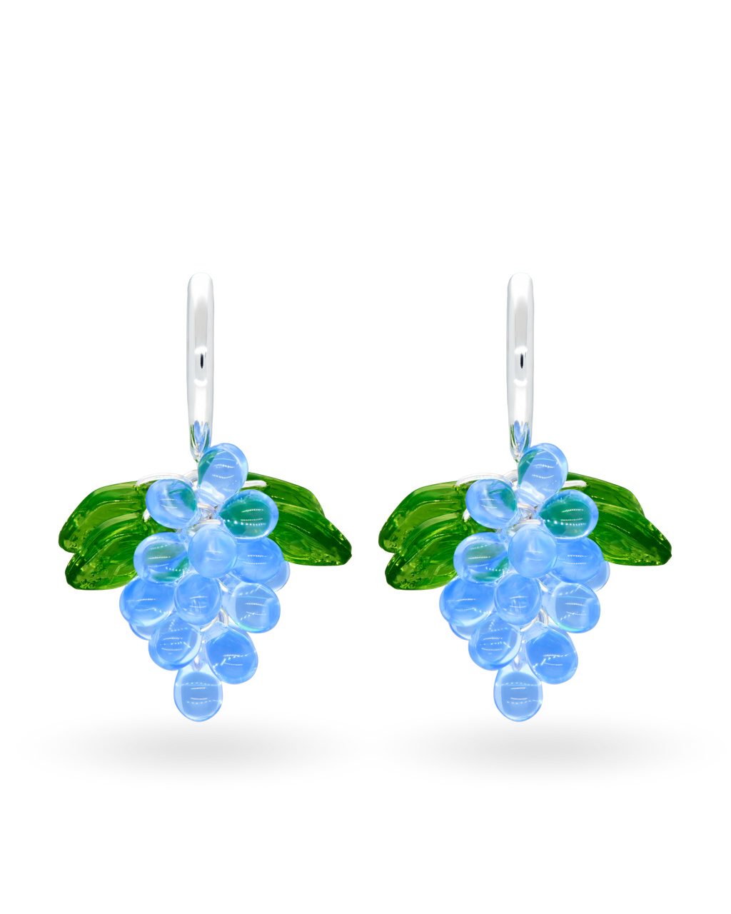 Blueberry Jelly Earrings in Silver