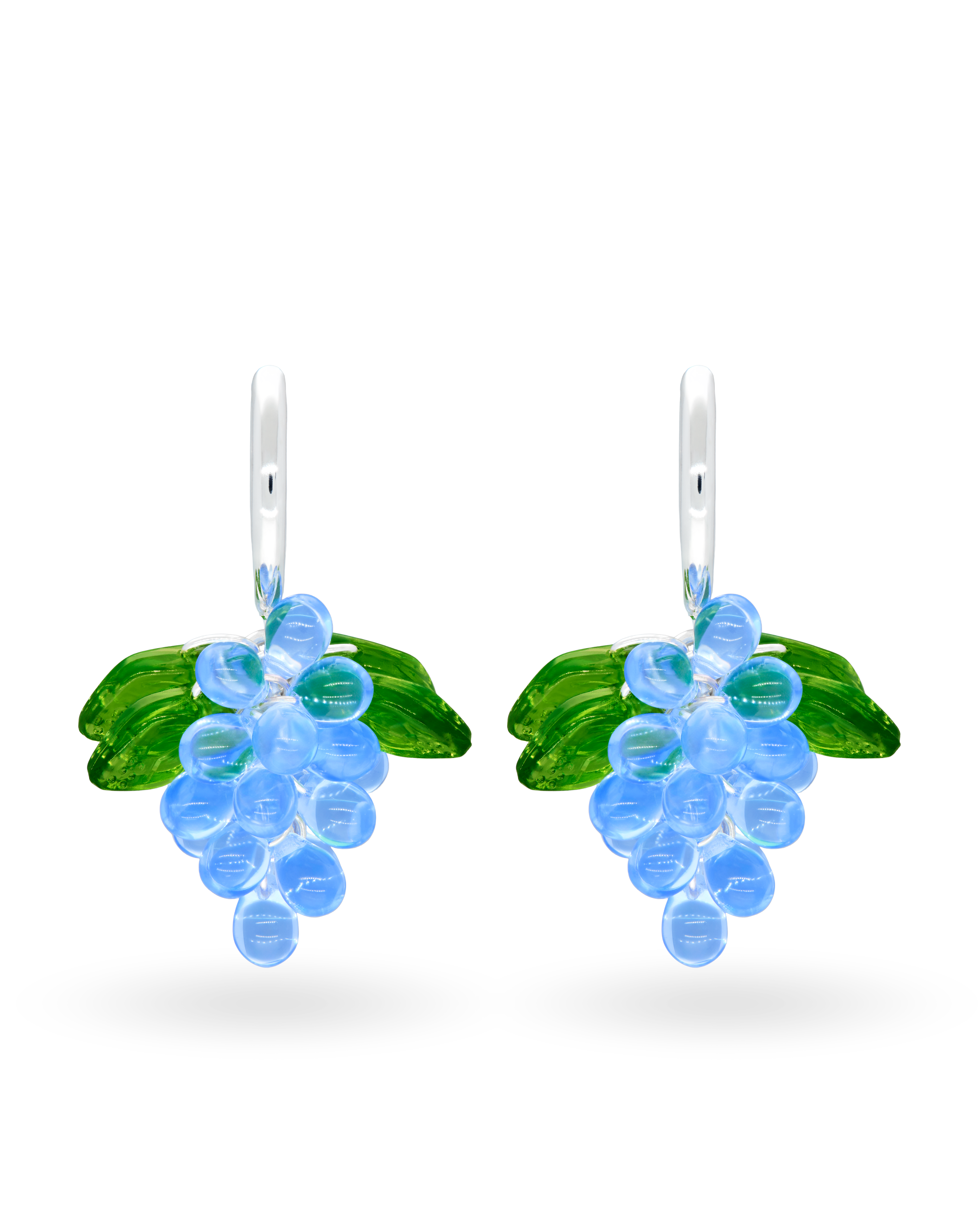 Blueberry Jelly Earrings in Silver