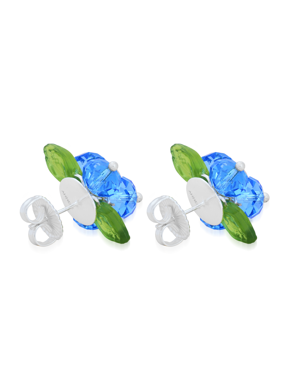 Blueberry Romance Earrings in Silver