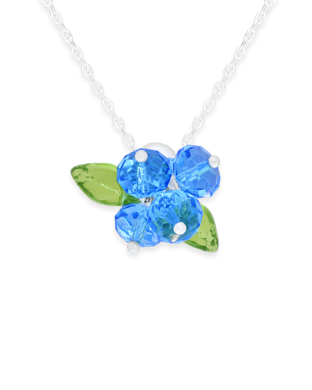 Blueberry Romance Necklace in Silver