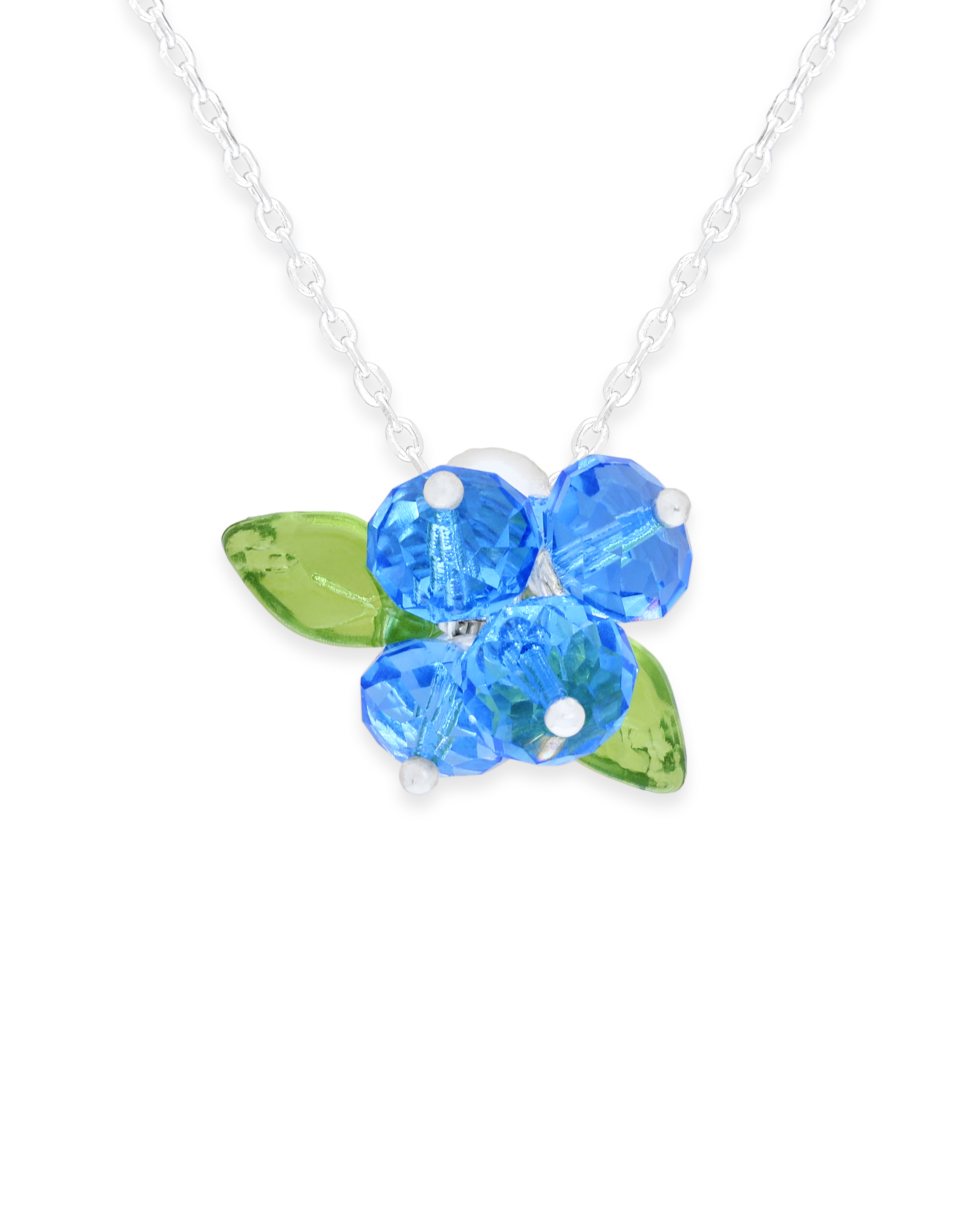 Blueberry Romance Necklace in Silver