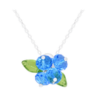 Blueberry Romance Necklace in Silver
