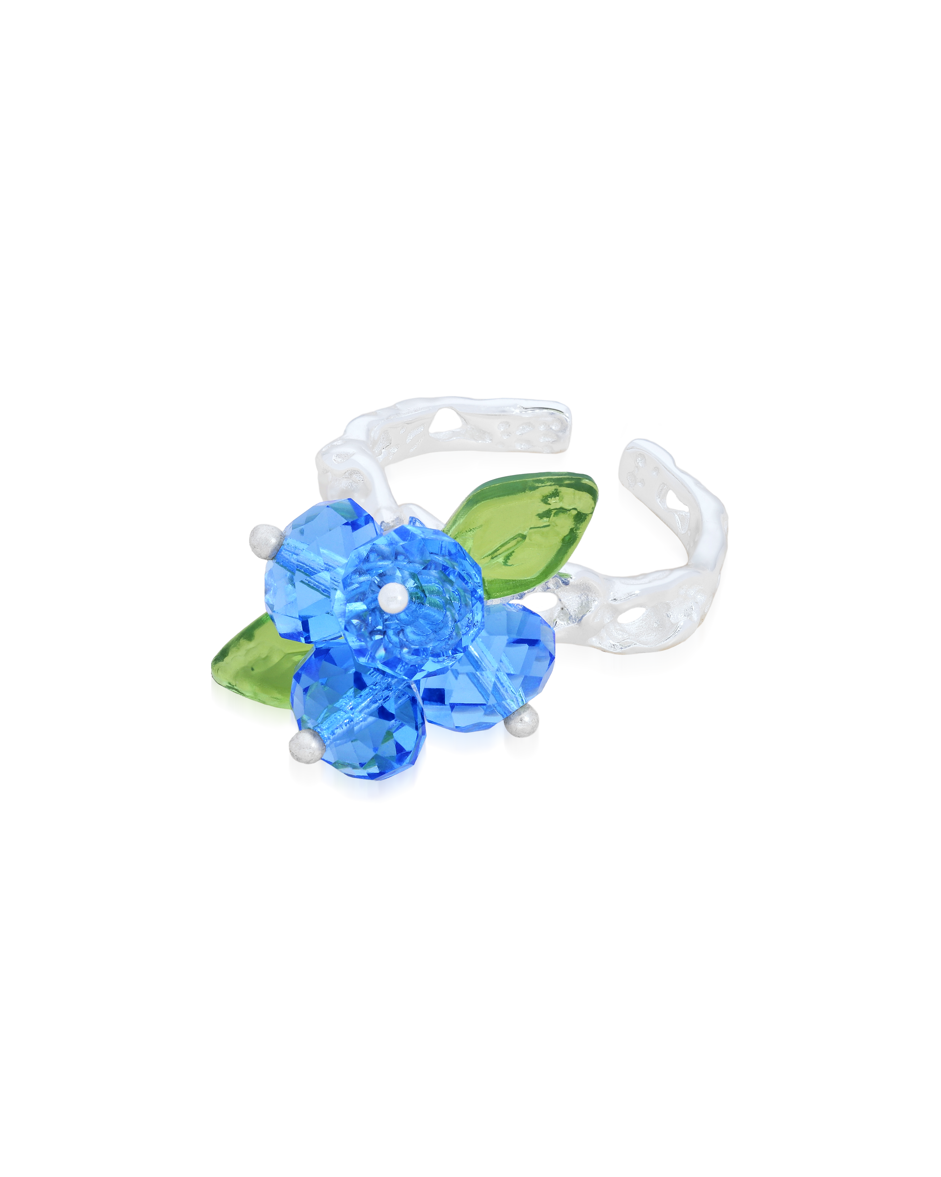 Blueberry Romance Ring in Silver