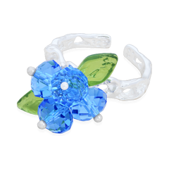 Blueberry Romance Ring in Silver